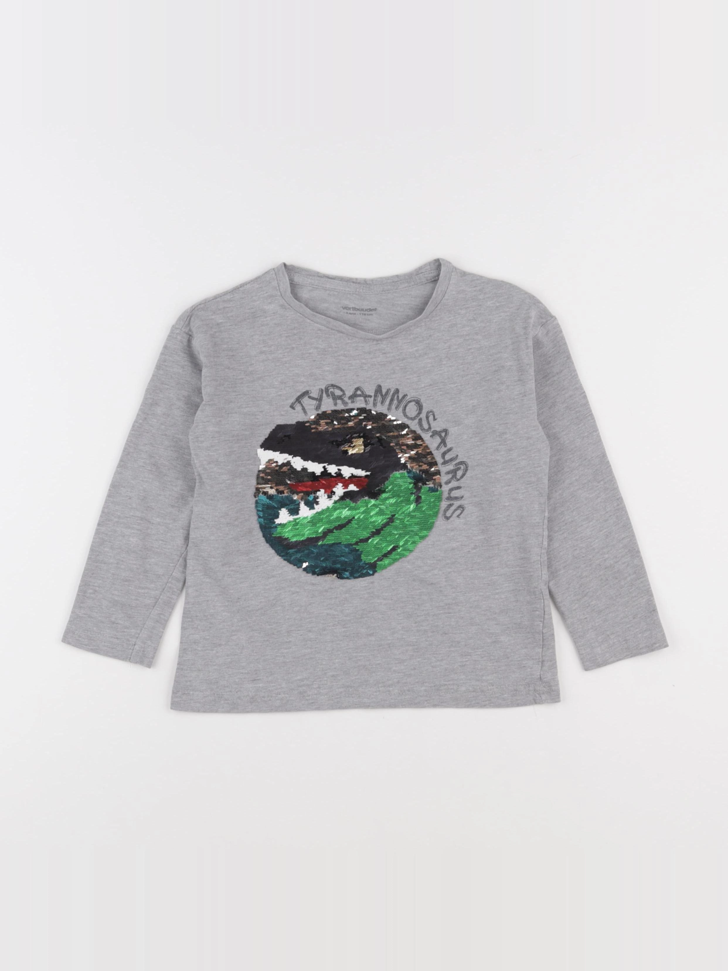 Vertbaudet - tee-shirt gris - 5 ans