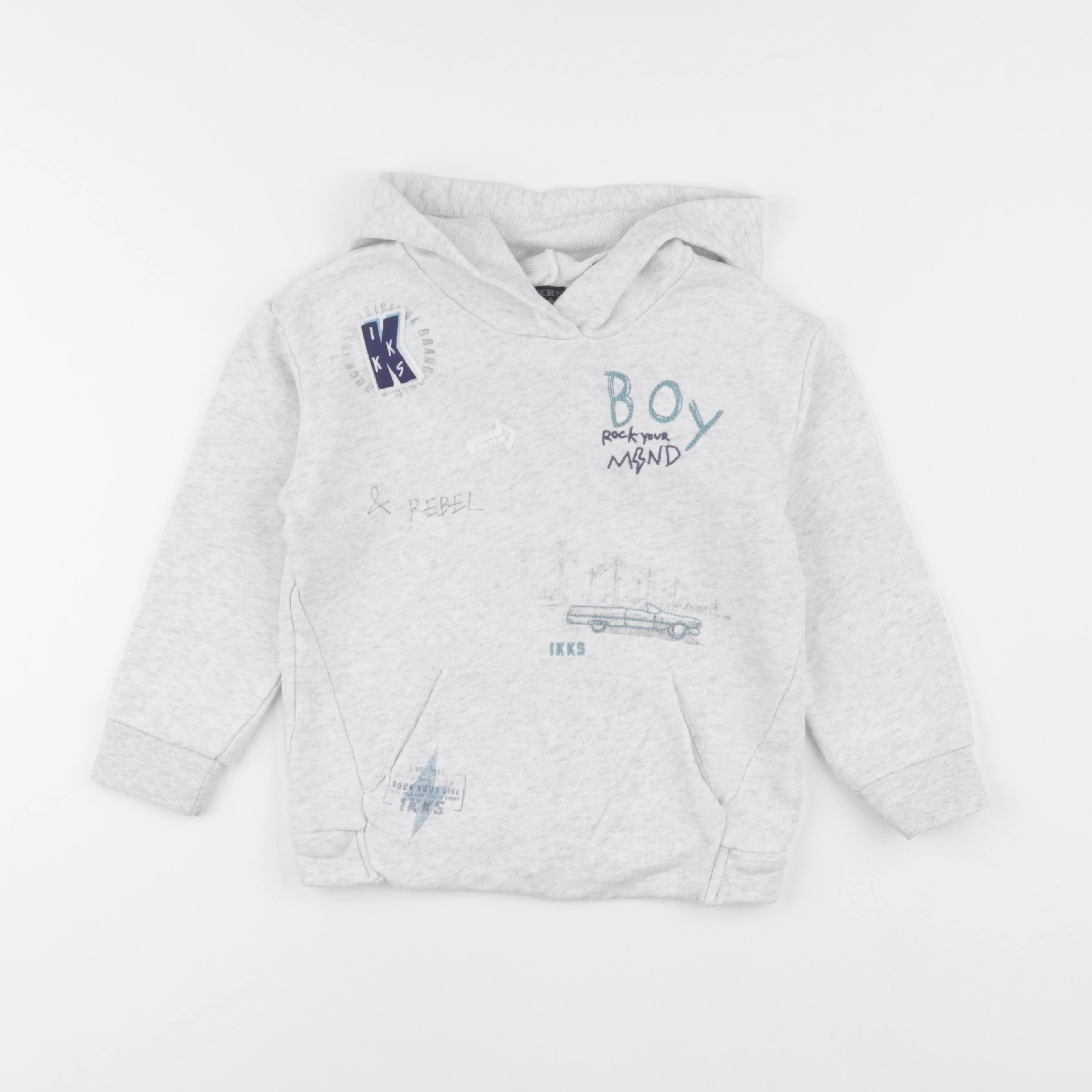 IKKS - sweat gris - 3 ans