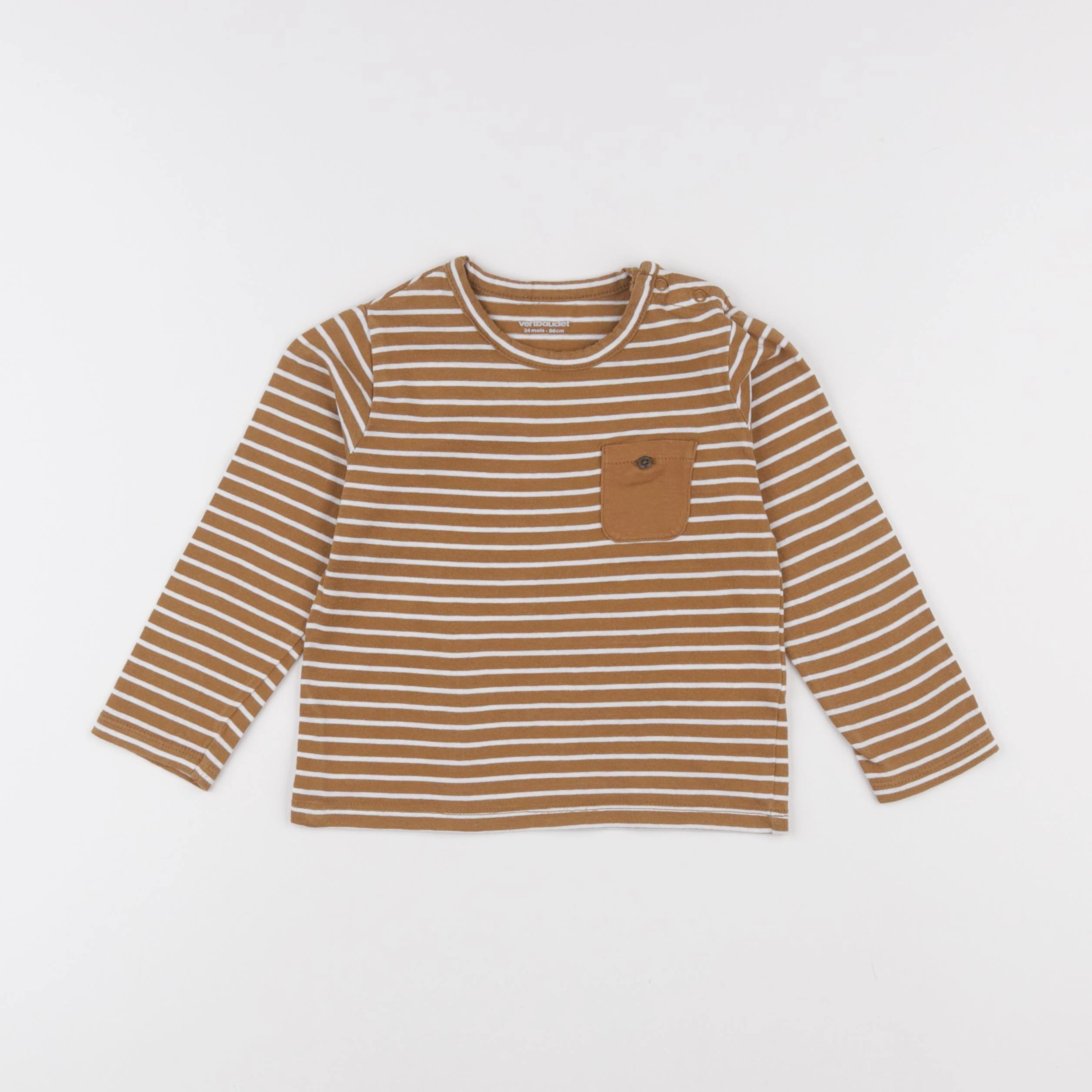 Vertbaudet - tee-shirt marron - 24 mois