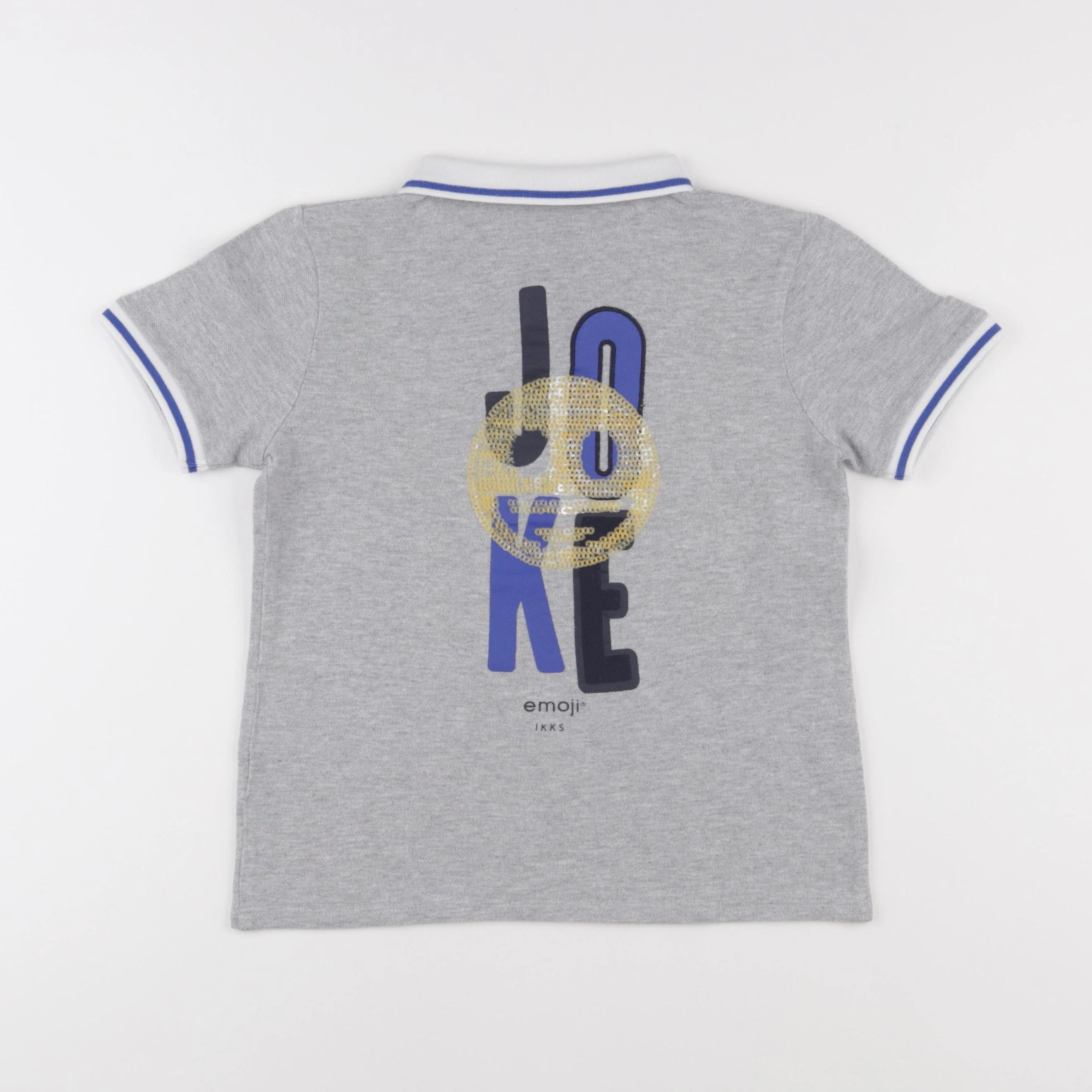 IKKS - polo imprimé au dos gris - 8 ans