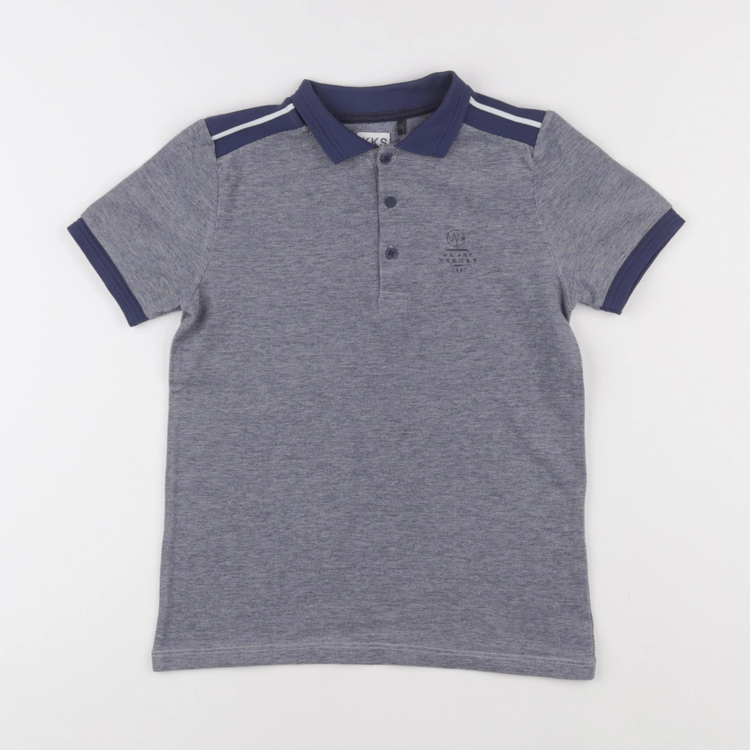 IKKS - polo imprimé au dos bleu - 10 ans