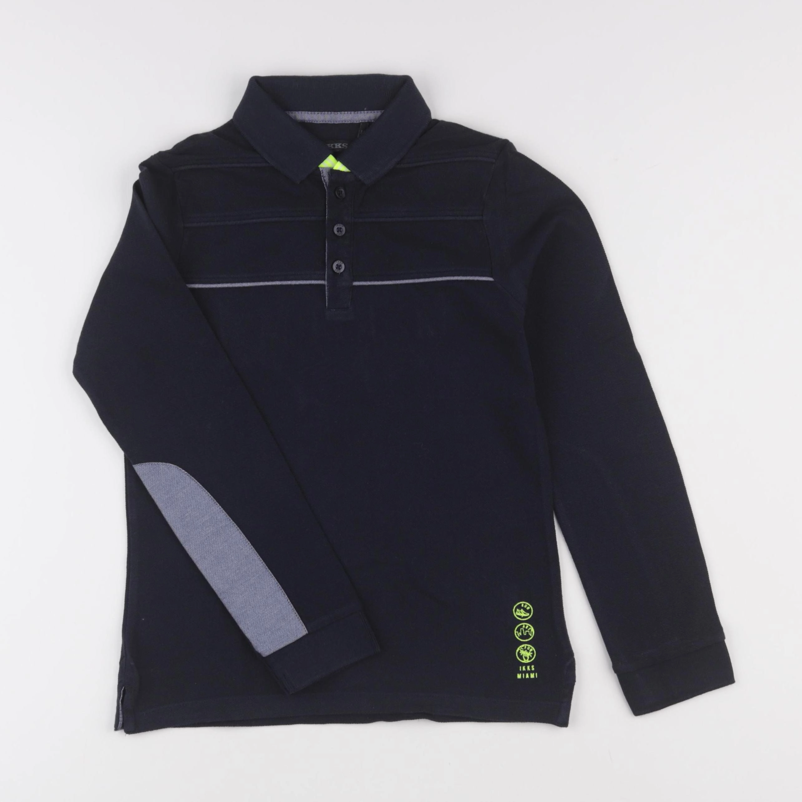 IKKS - polo imprimé au dos bleu - 8 ans