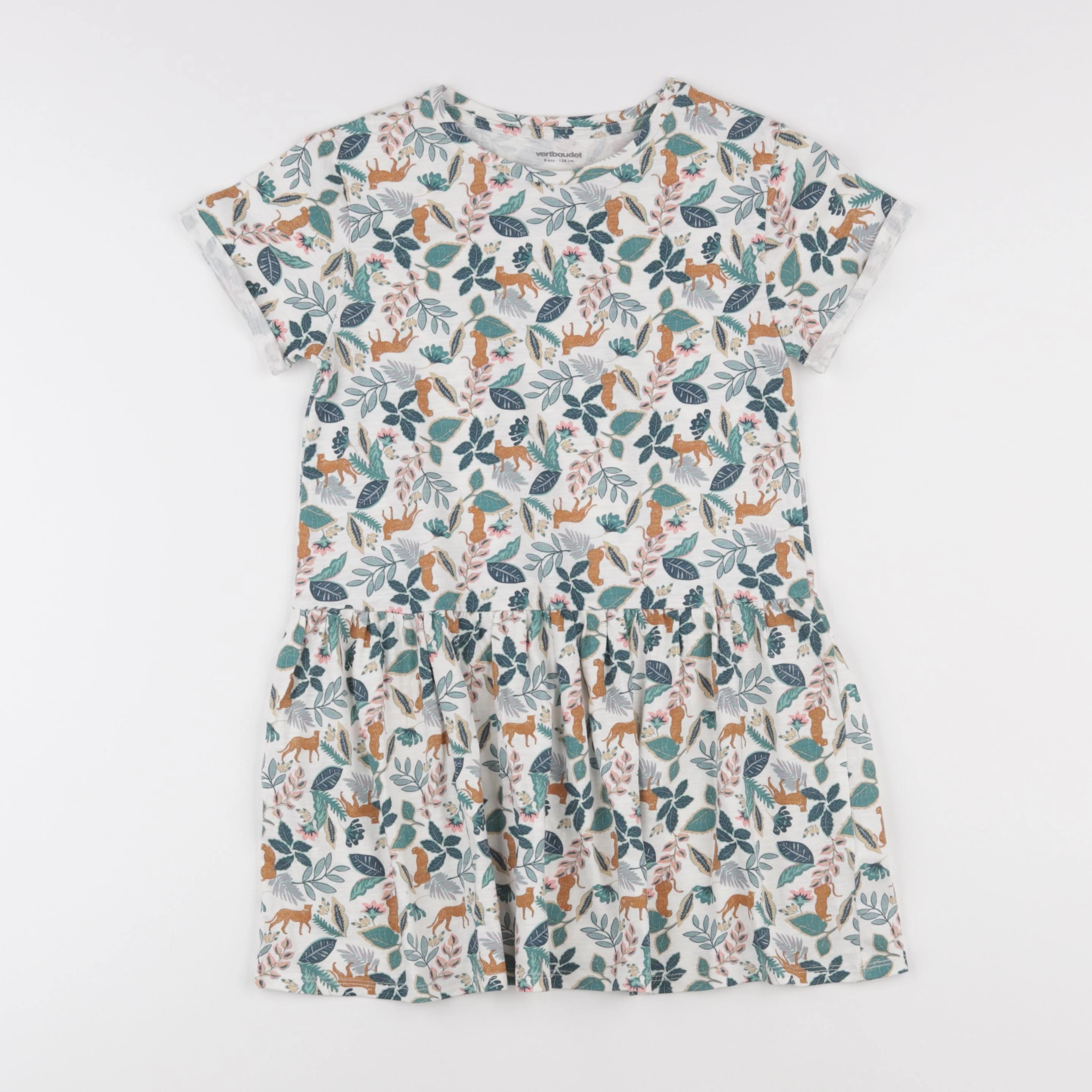 Vertbaudet - robe vert - 8 ans