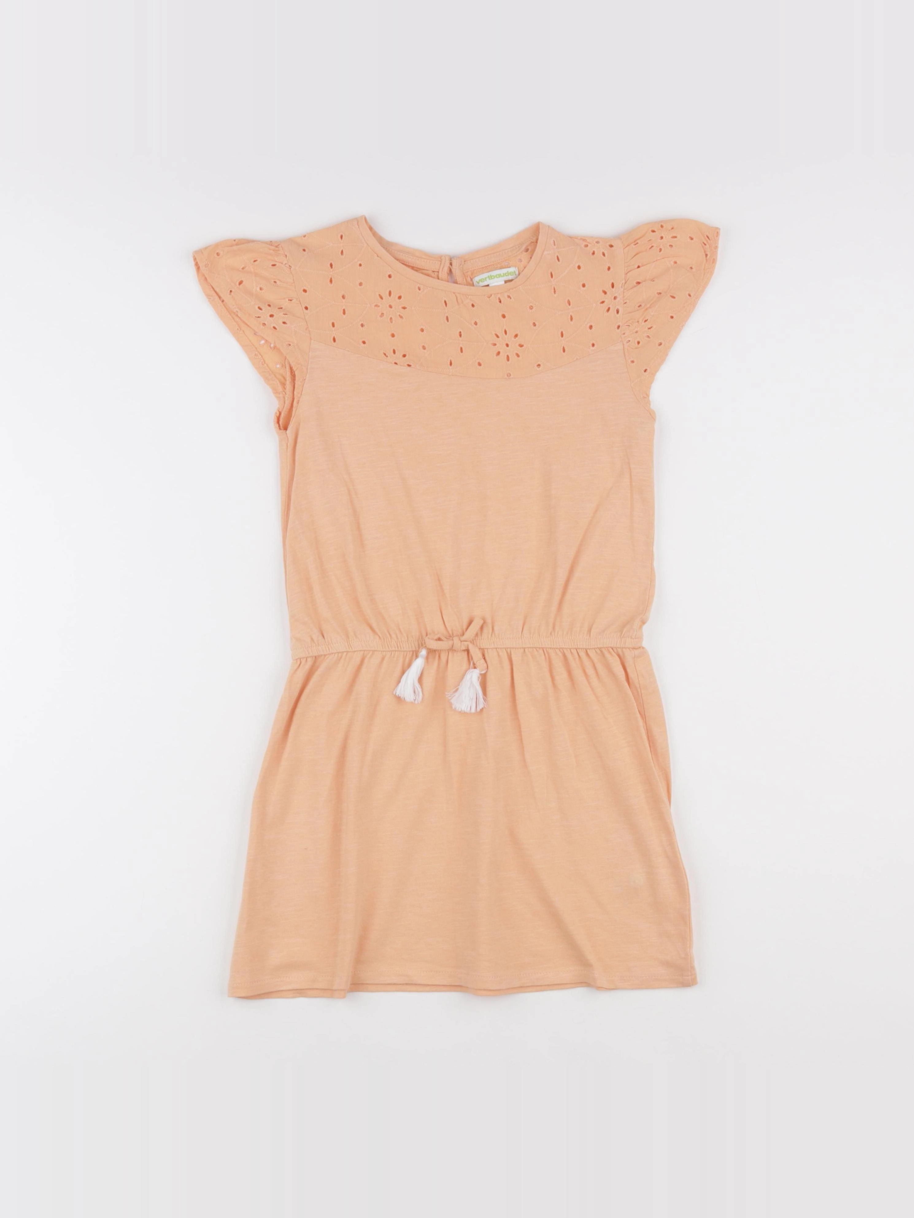 Vertbaudet - robe orange - 8 ans