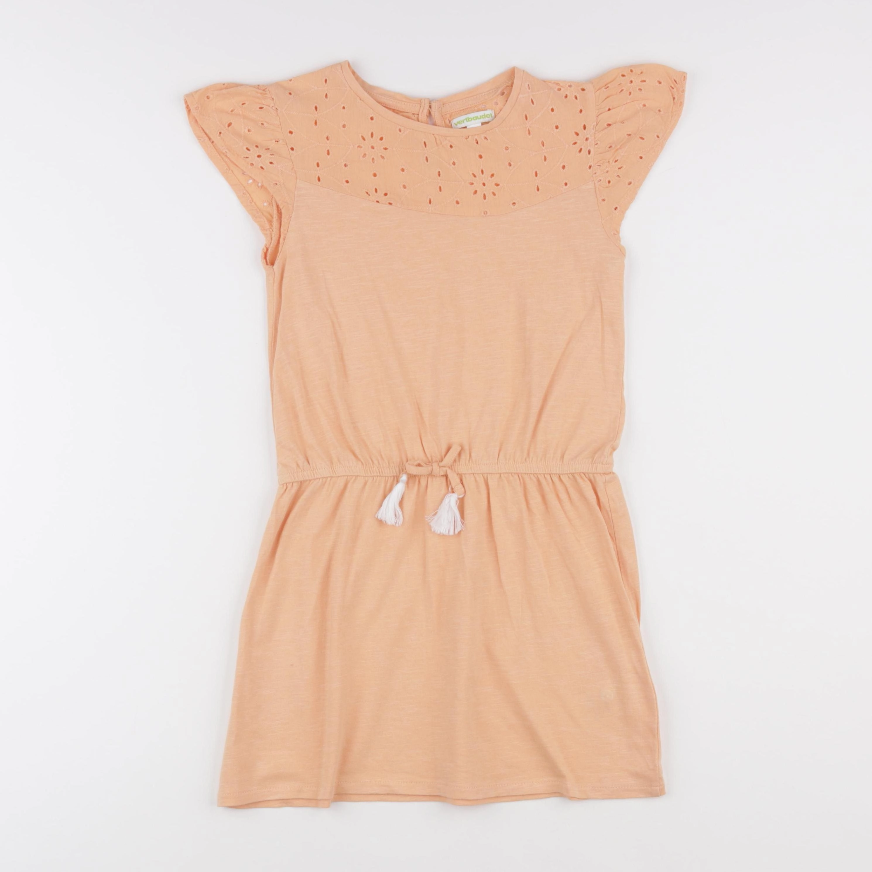 Vertbaudet - robe orange - 8 ans