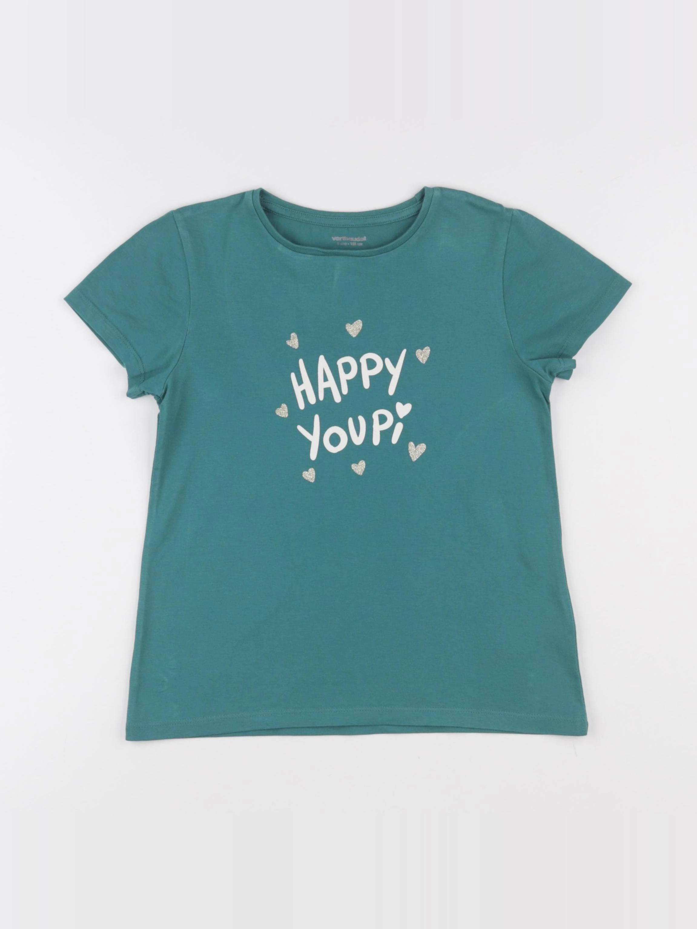 Vertbaudet - tee-shirt vert, or - 8 ans