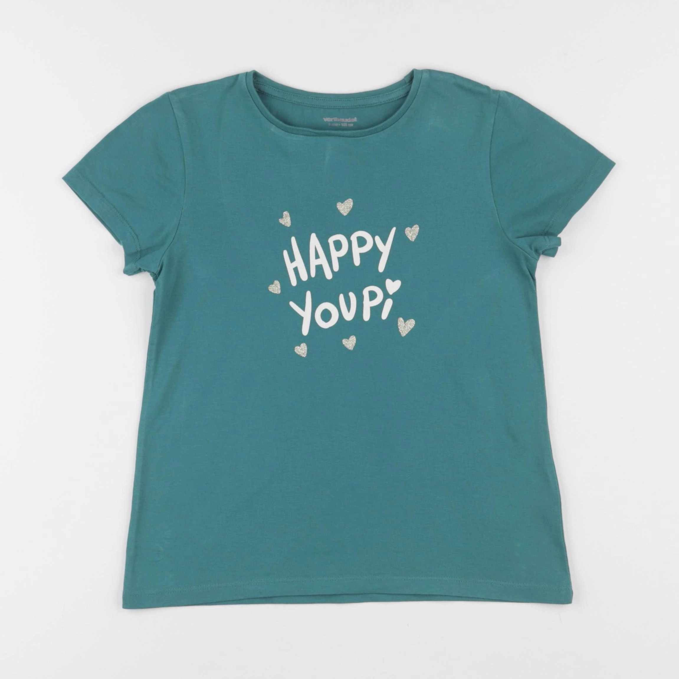 Vertbaudet - tee-shirt vert, or - 8 ans