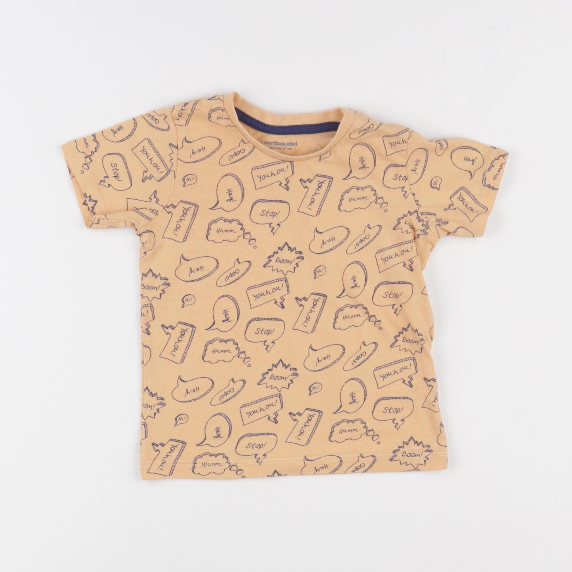 Vertbaudet - tee-shirt orange - 18 mois