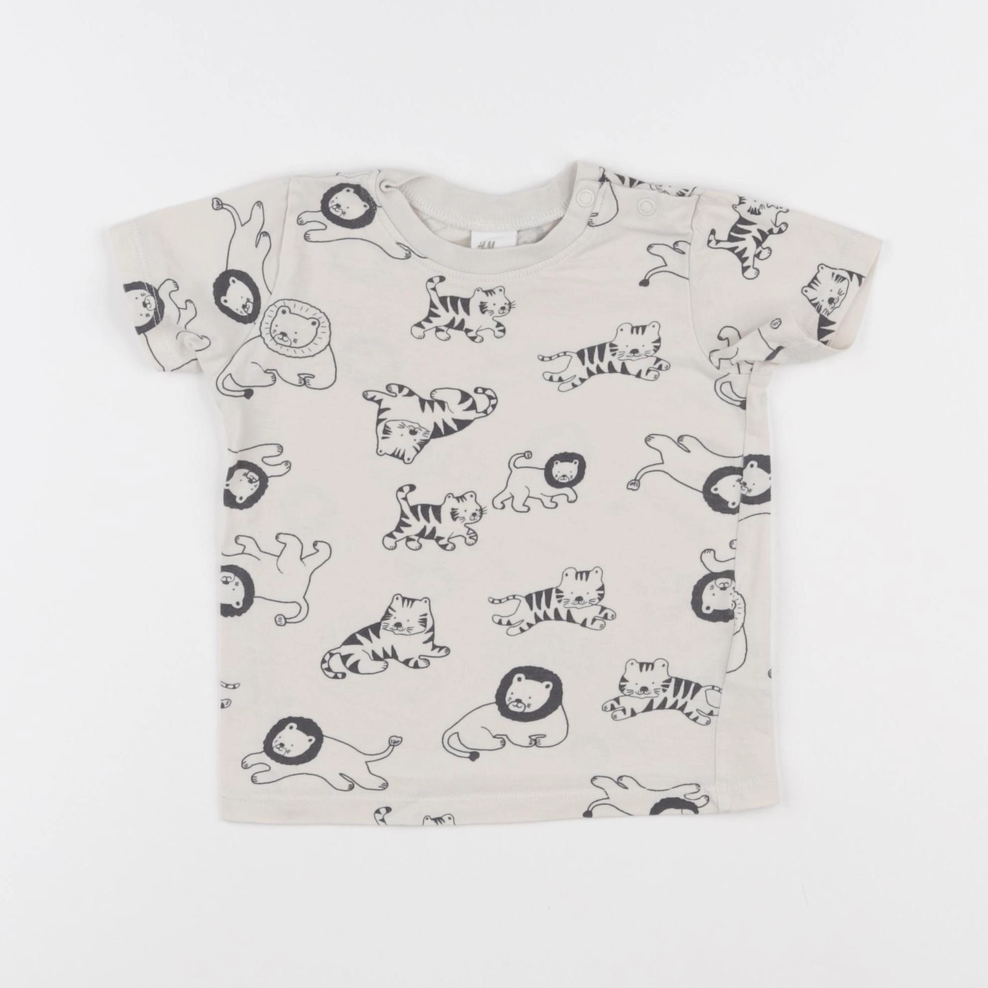 H&M - tee-shirt marron - 9/12 mois