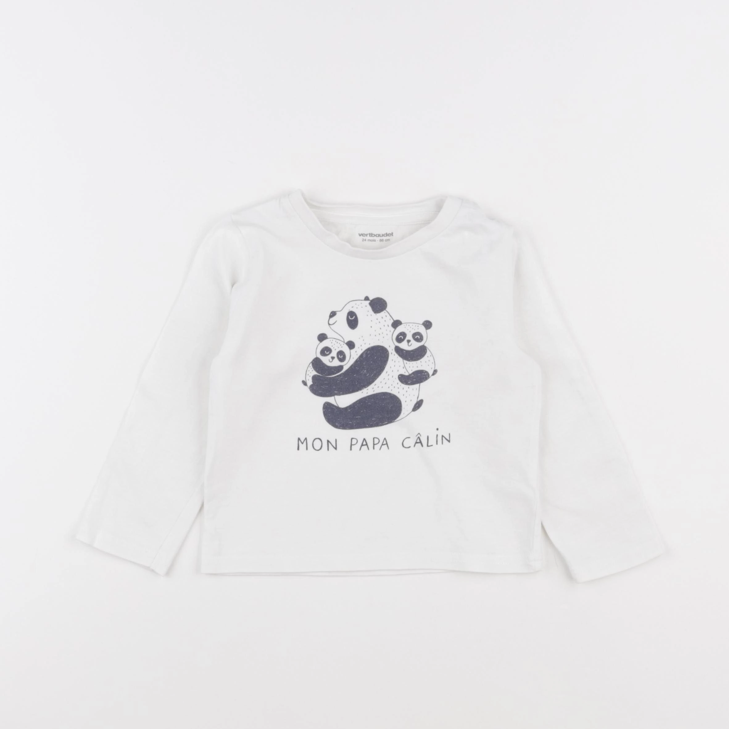 Vertbaudet - tee-shirt blanc - 24 mois