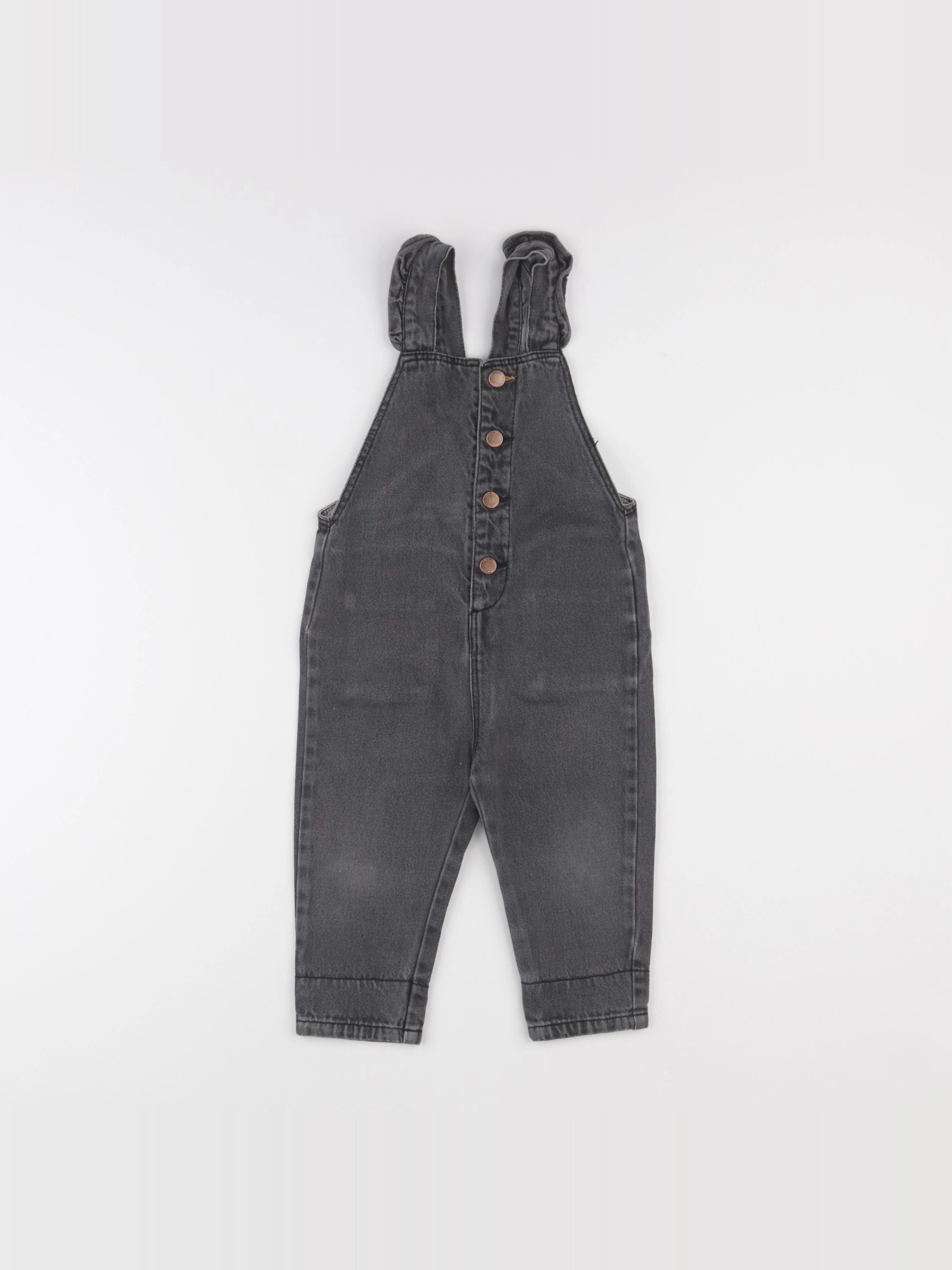 Zara - salopette gris - 12/18 mois