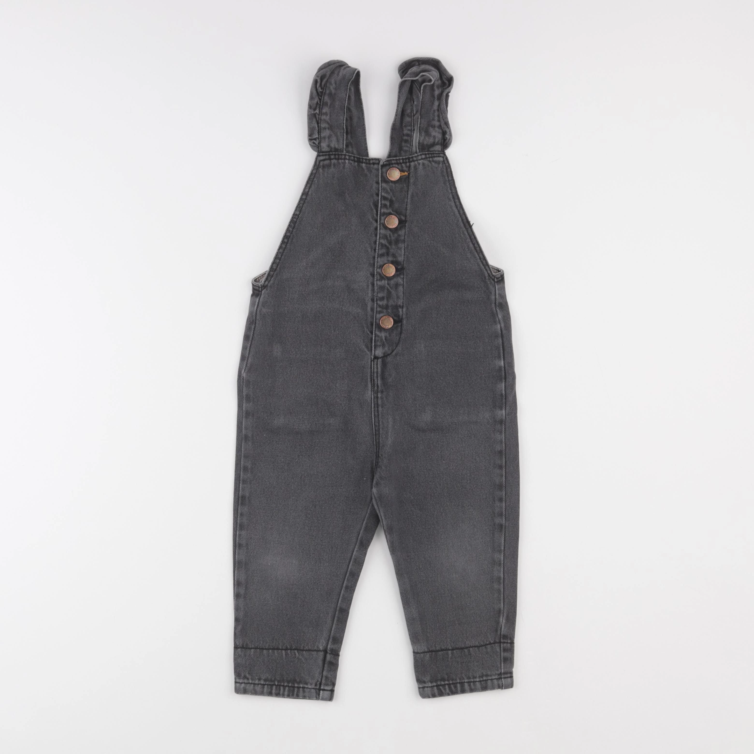Zara - salopette gris - 12/18 mois