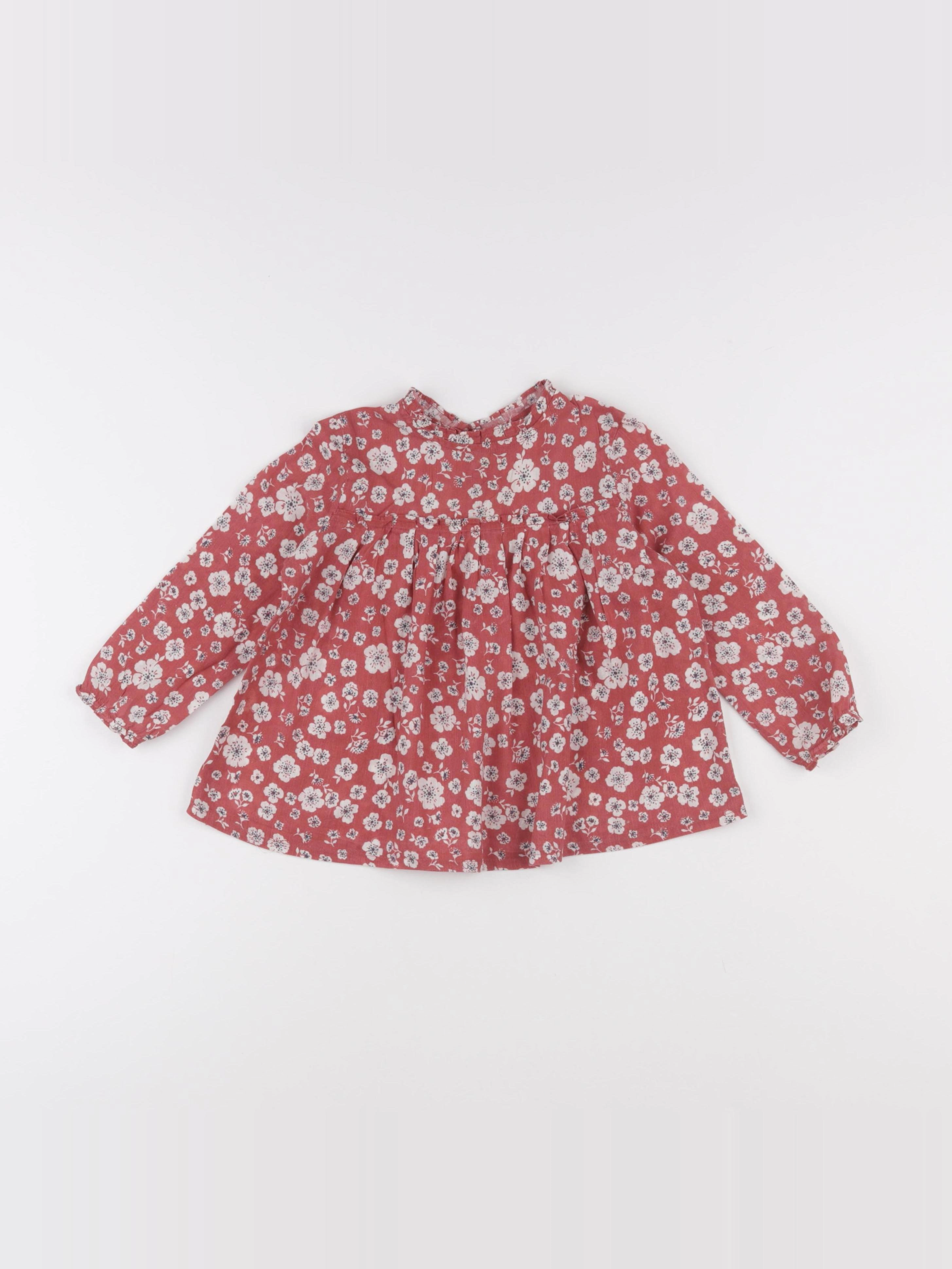 Boutchou - blouse rouge - 24 mois