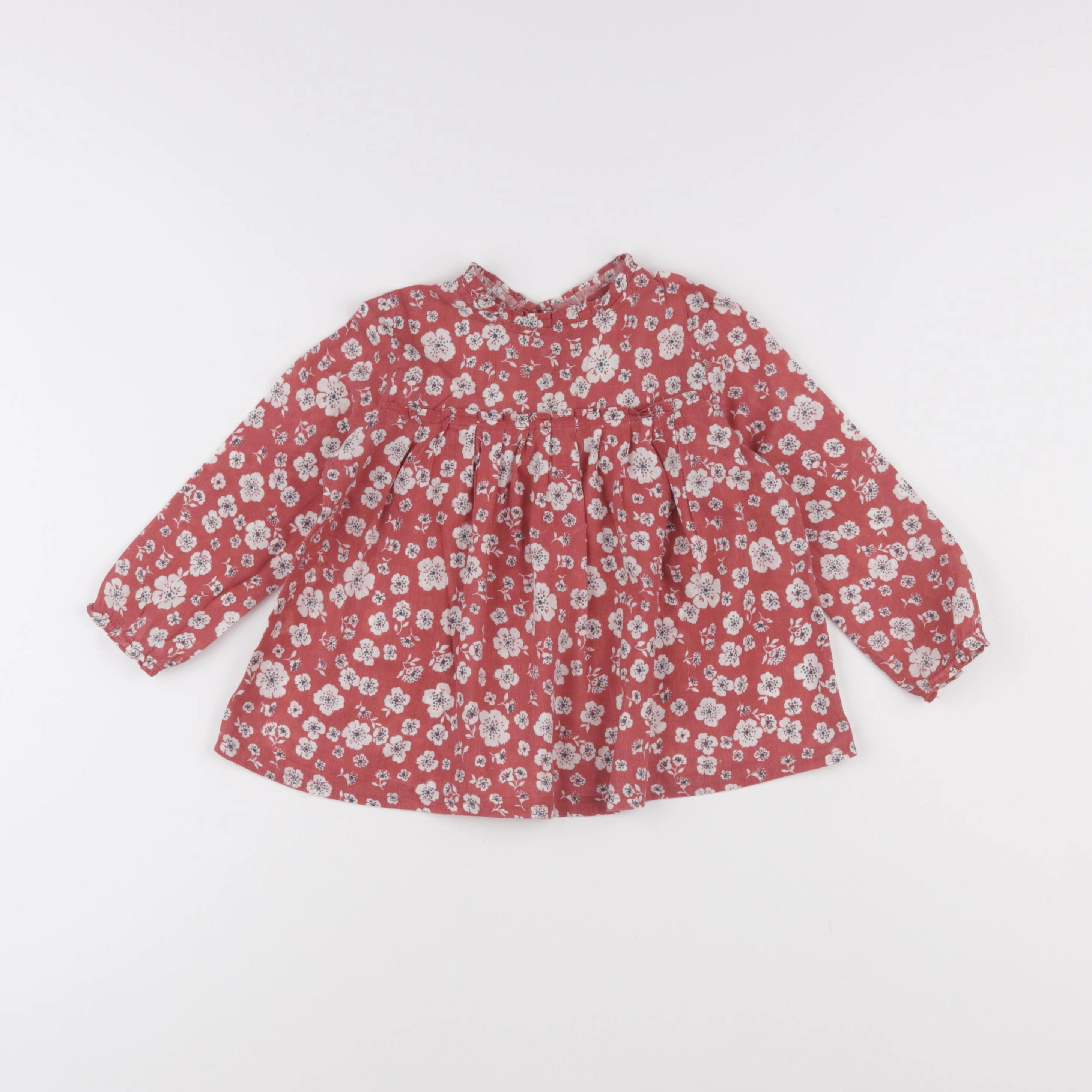 Boutchou - blouse rouge - 24 mois
