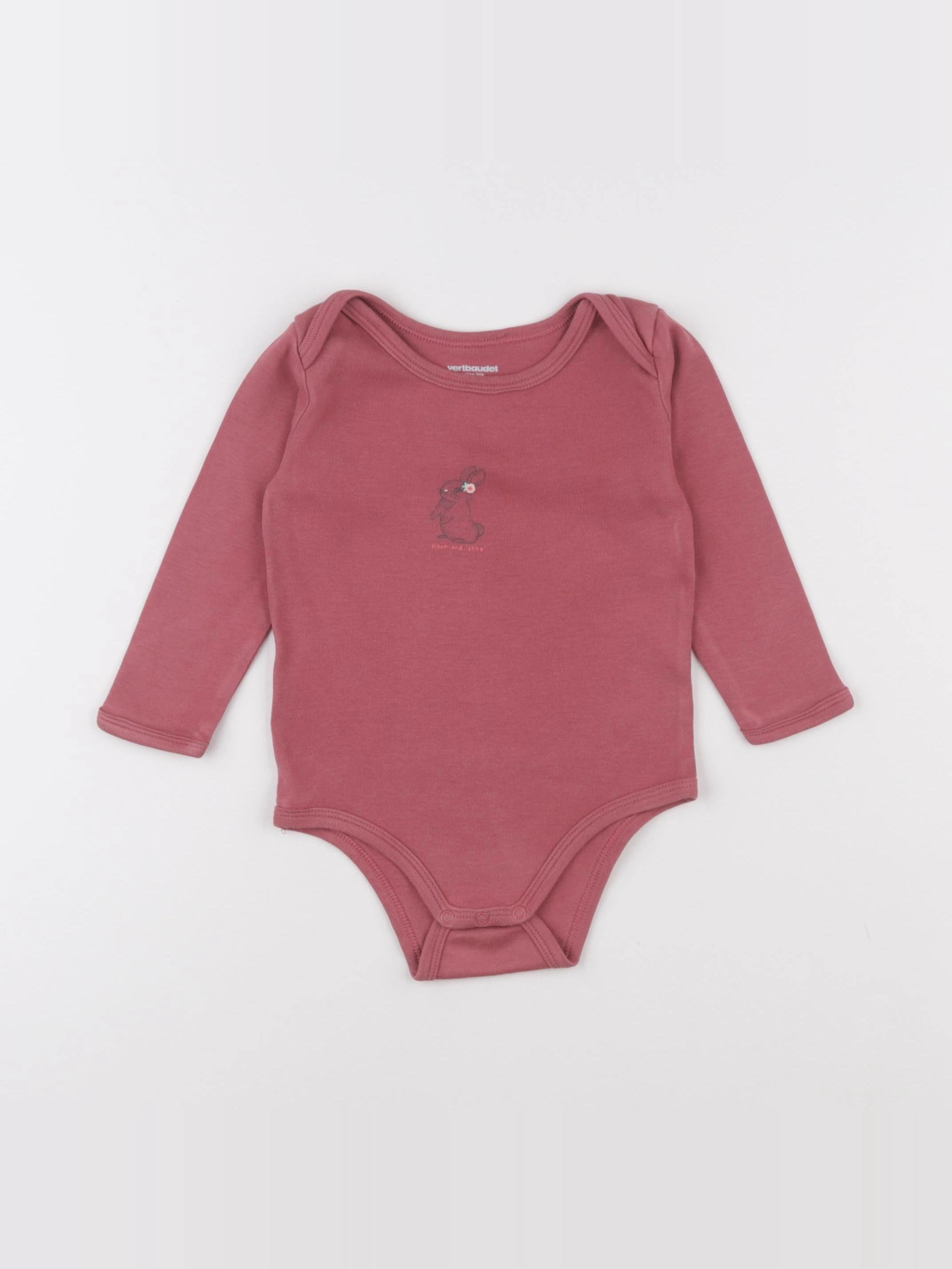 Vertbaudet - body rose - 18 mois
