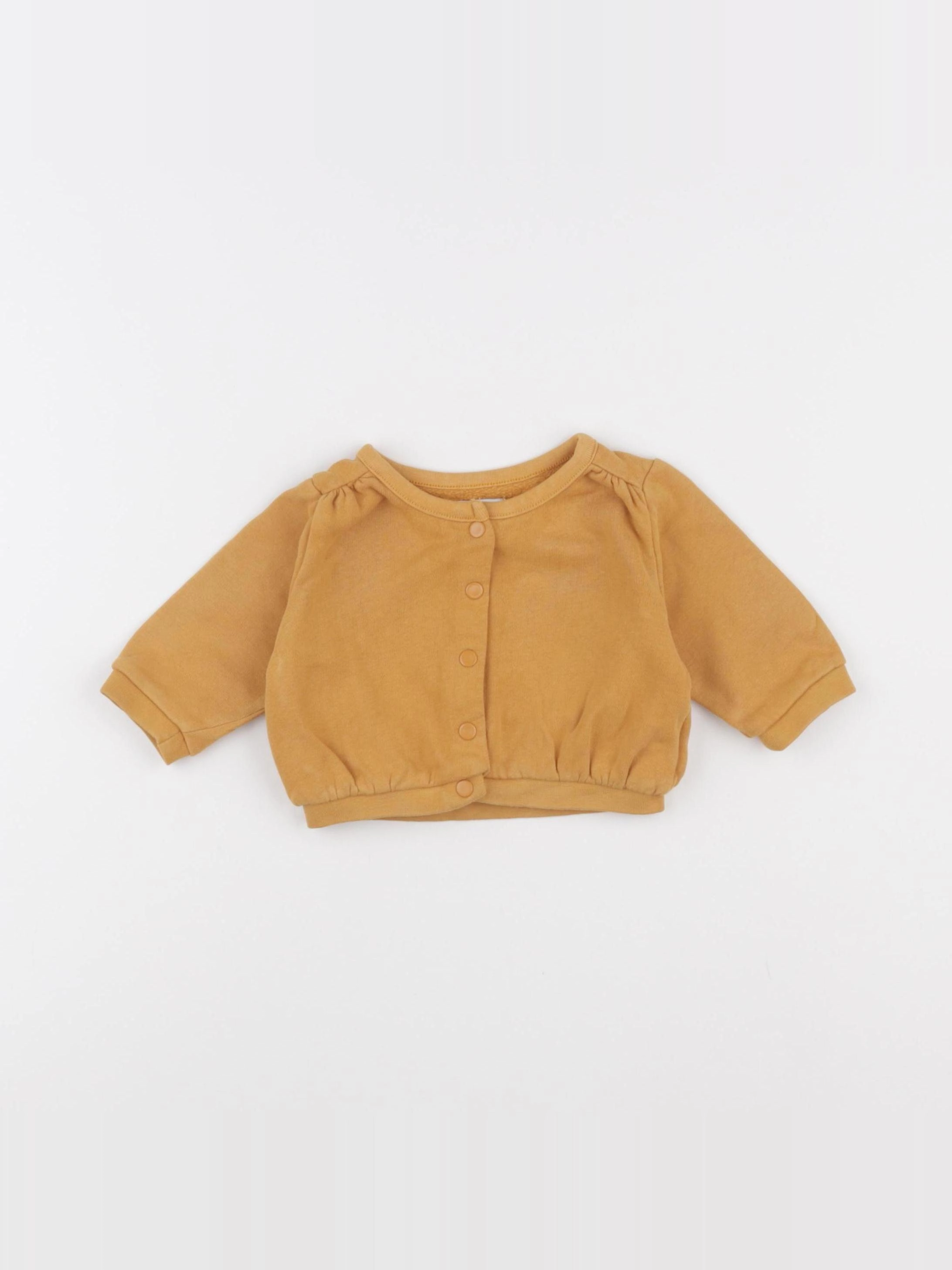 Vertbaudet - sweat jaune - 3 mois