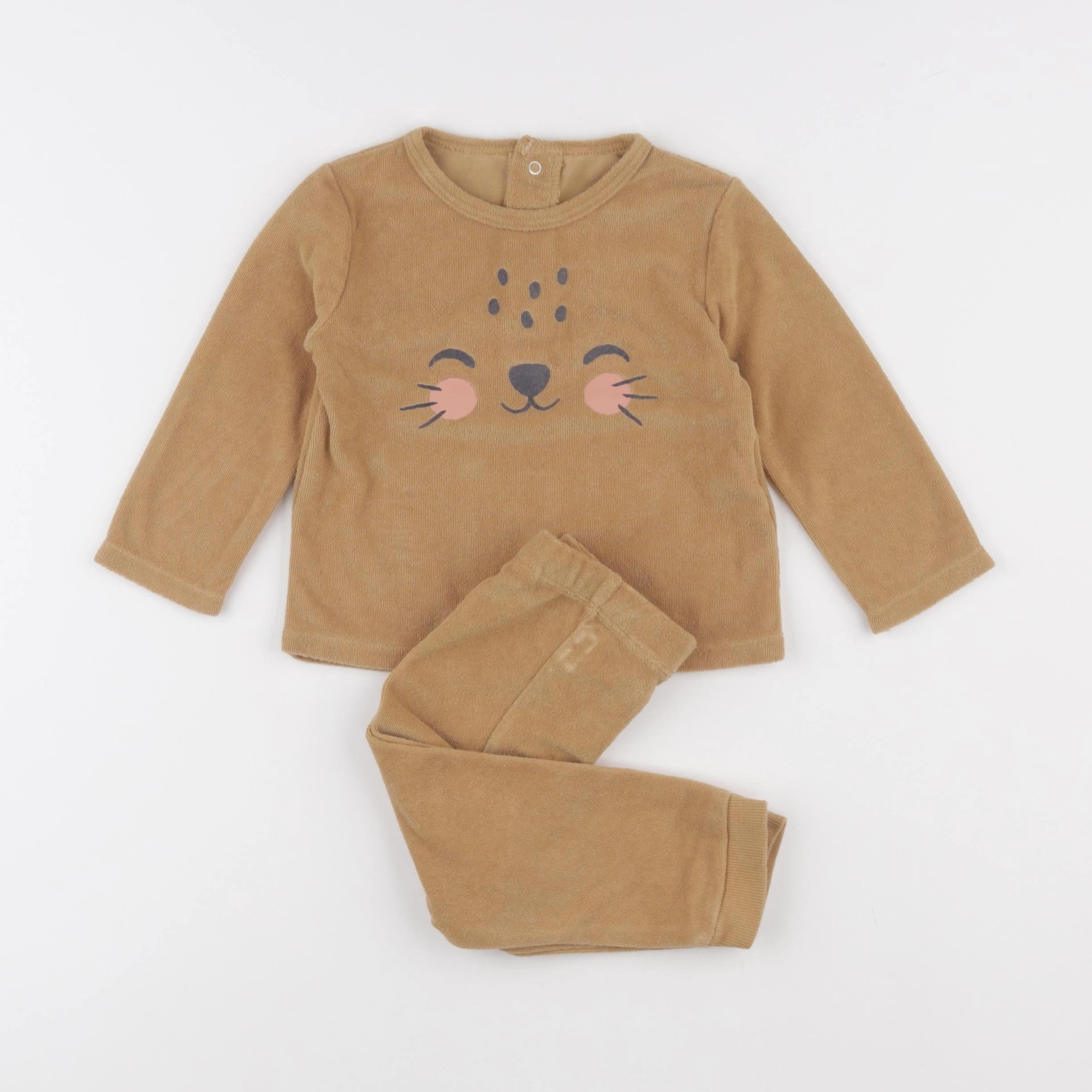 La Redoute - pyjama velours marron - 12 mois