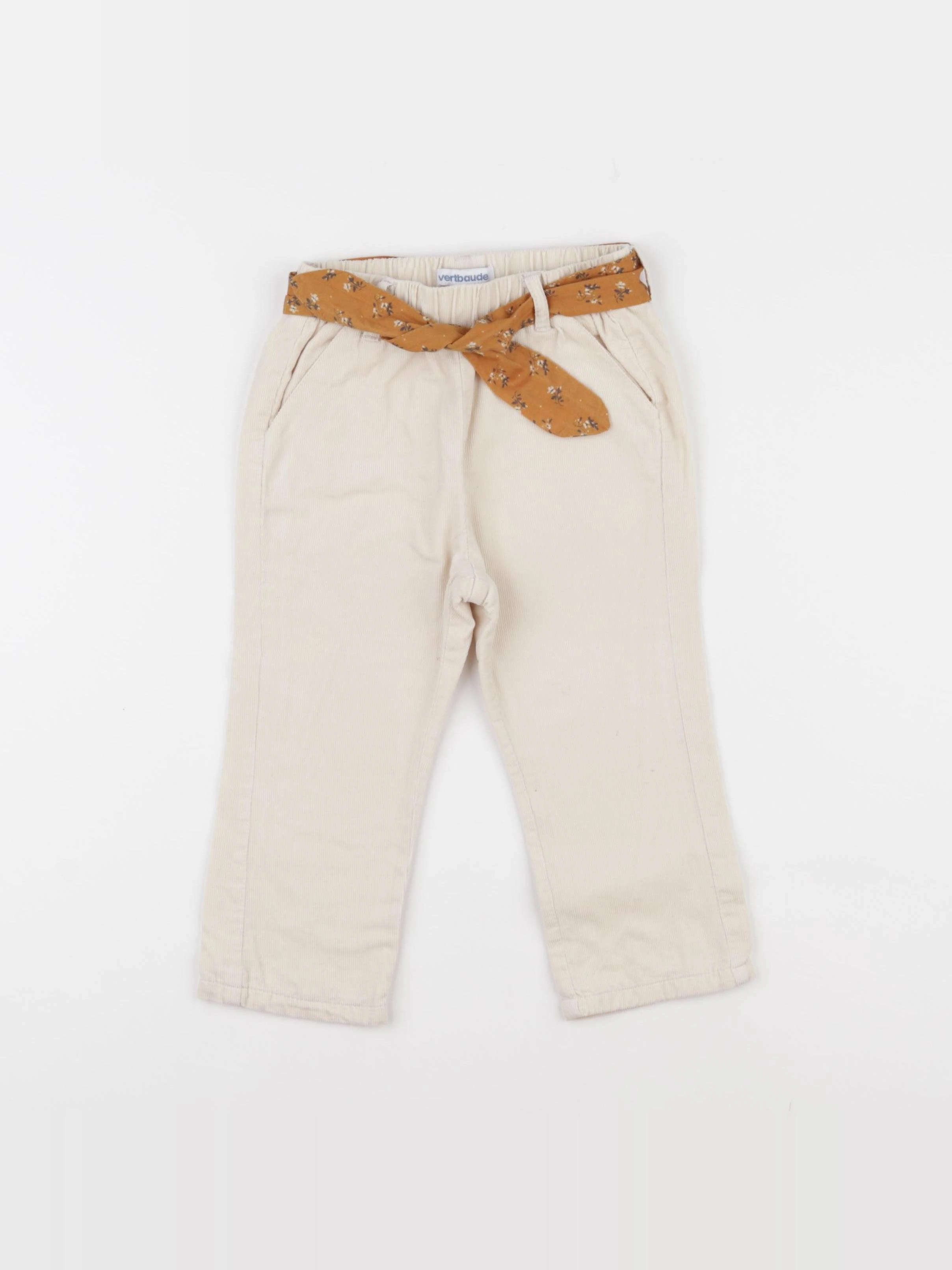 Vertbaudet - pantalon beige - 18 mois