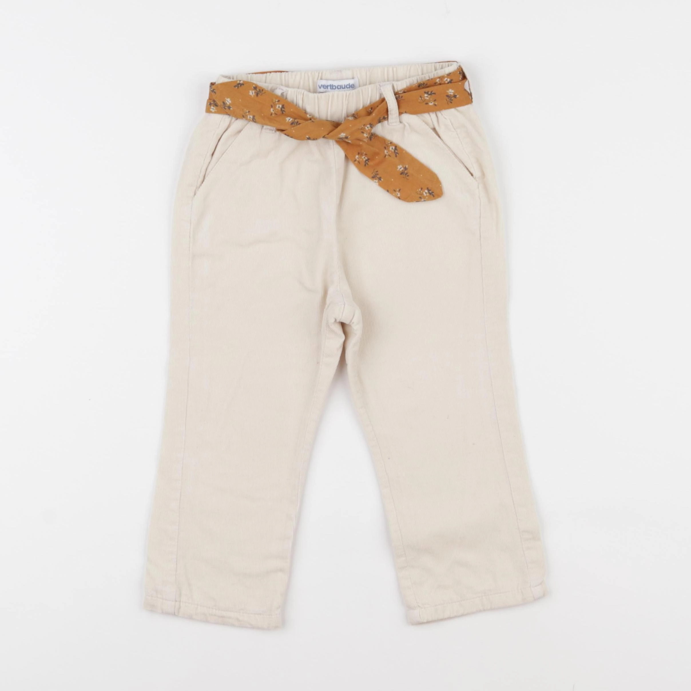 Vertbaudet - pantalon beige - 18 mois