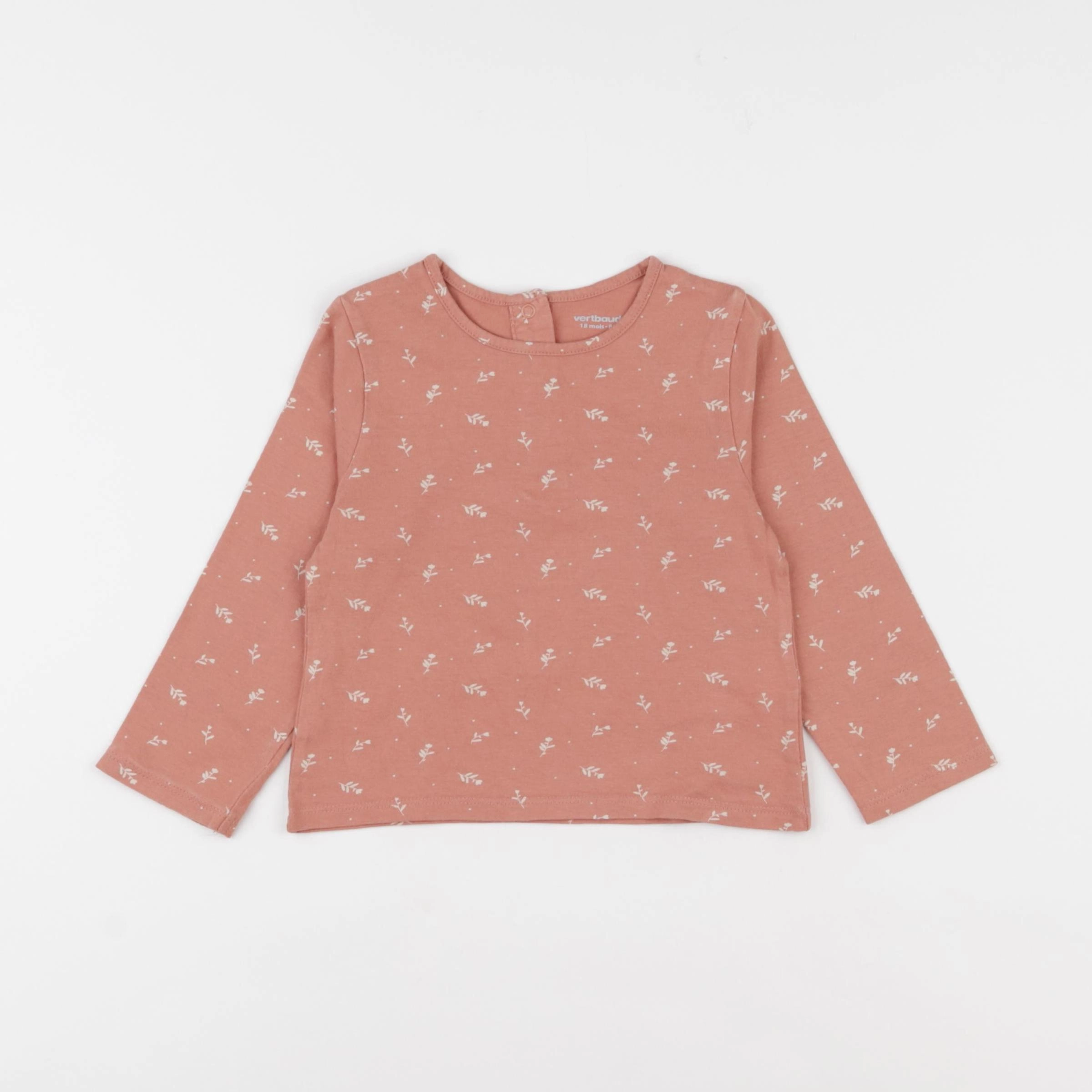 Vertbaudet - tee-shirt rose - 18 mois