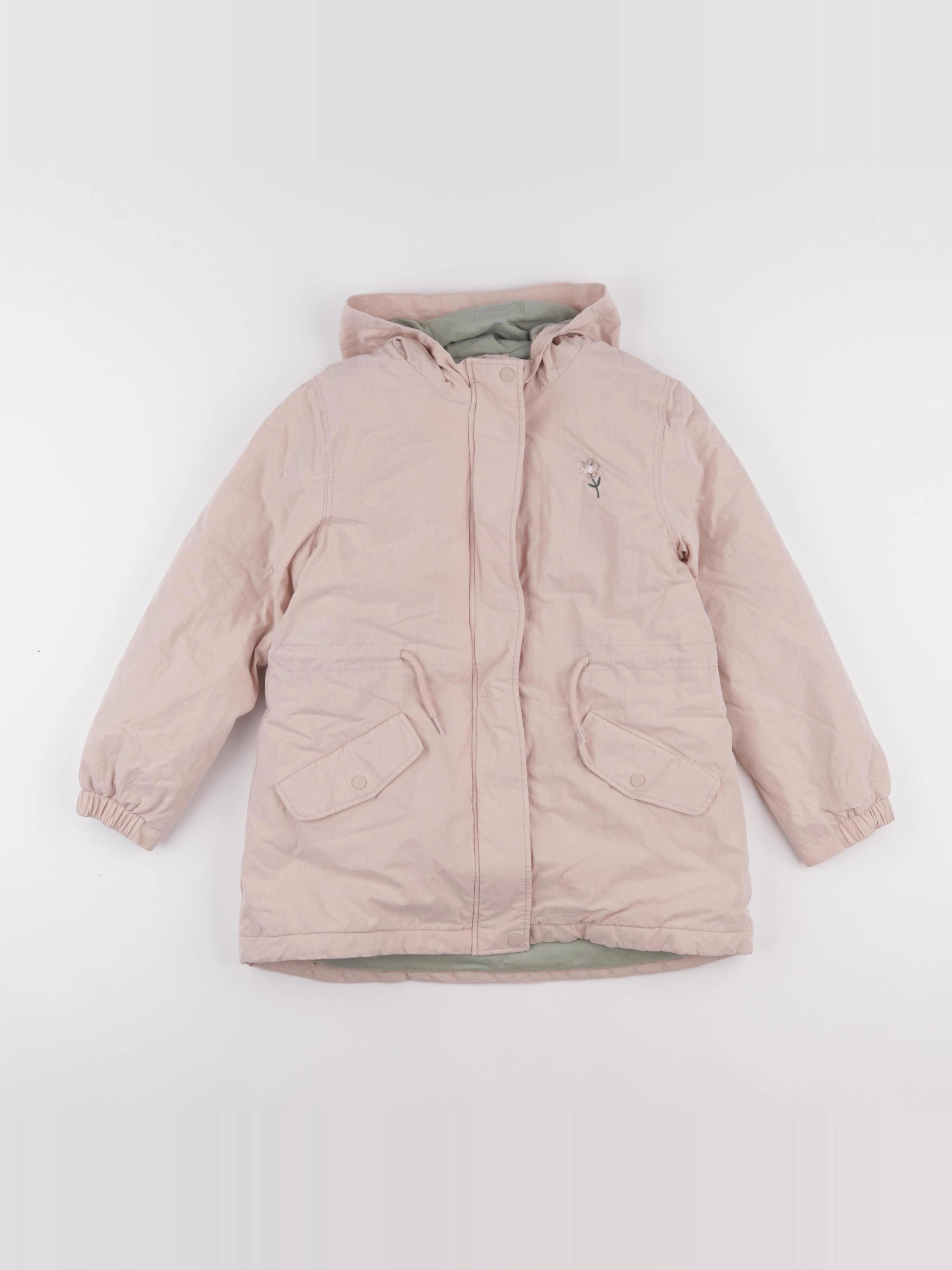 Vertbaudet - manteau doublure amovible rose - 9 ans