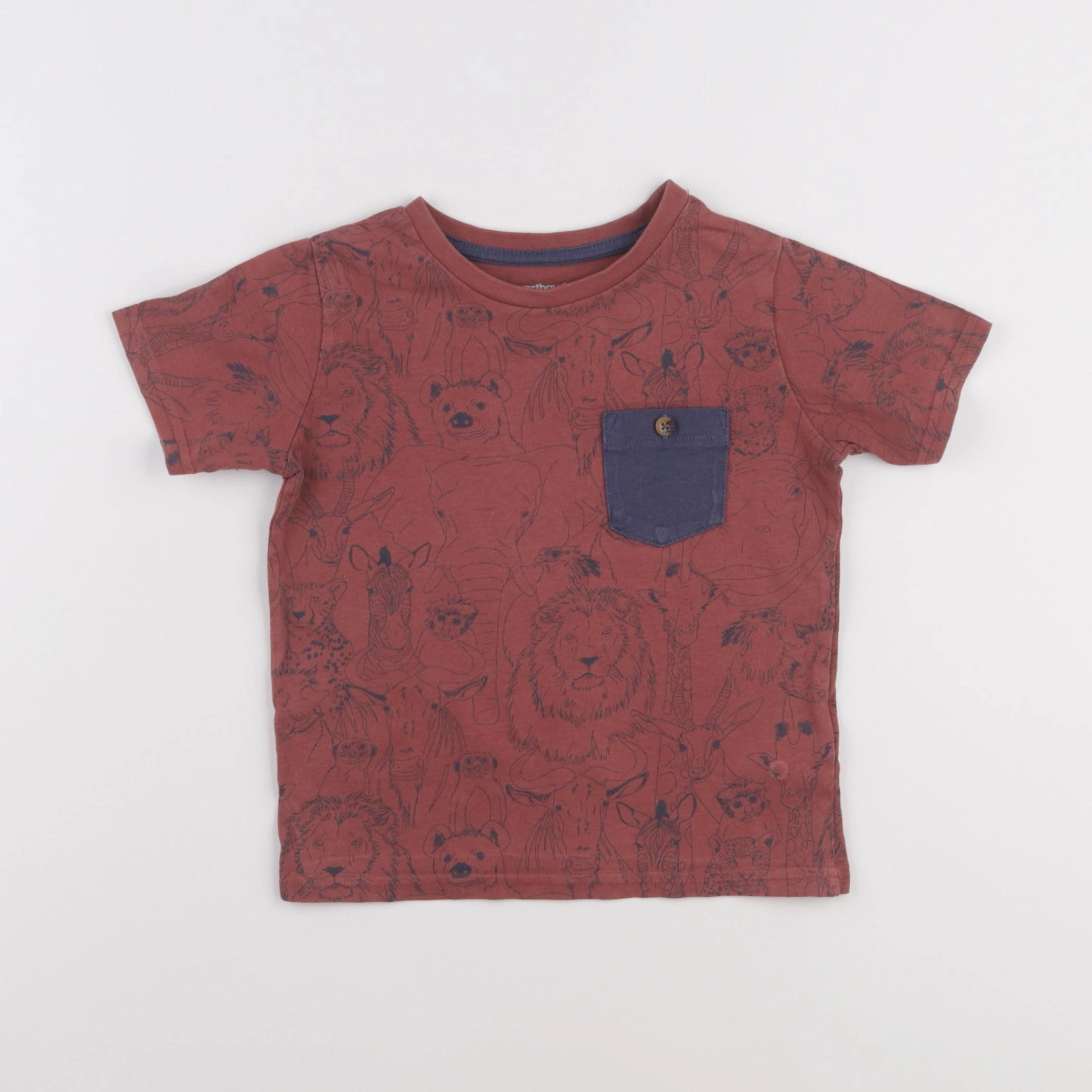 Vertbaudet - tee-shirt marron - 4 ans