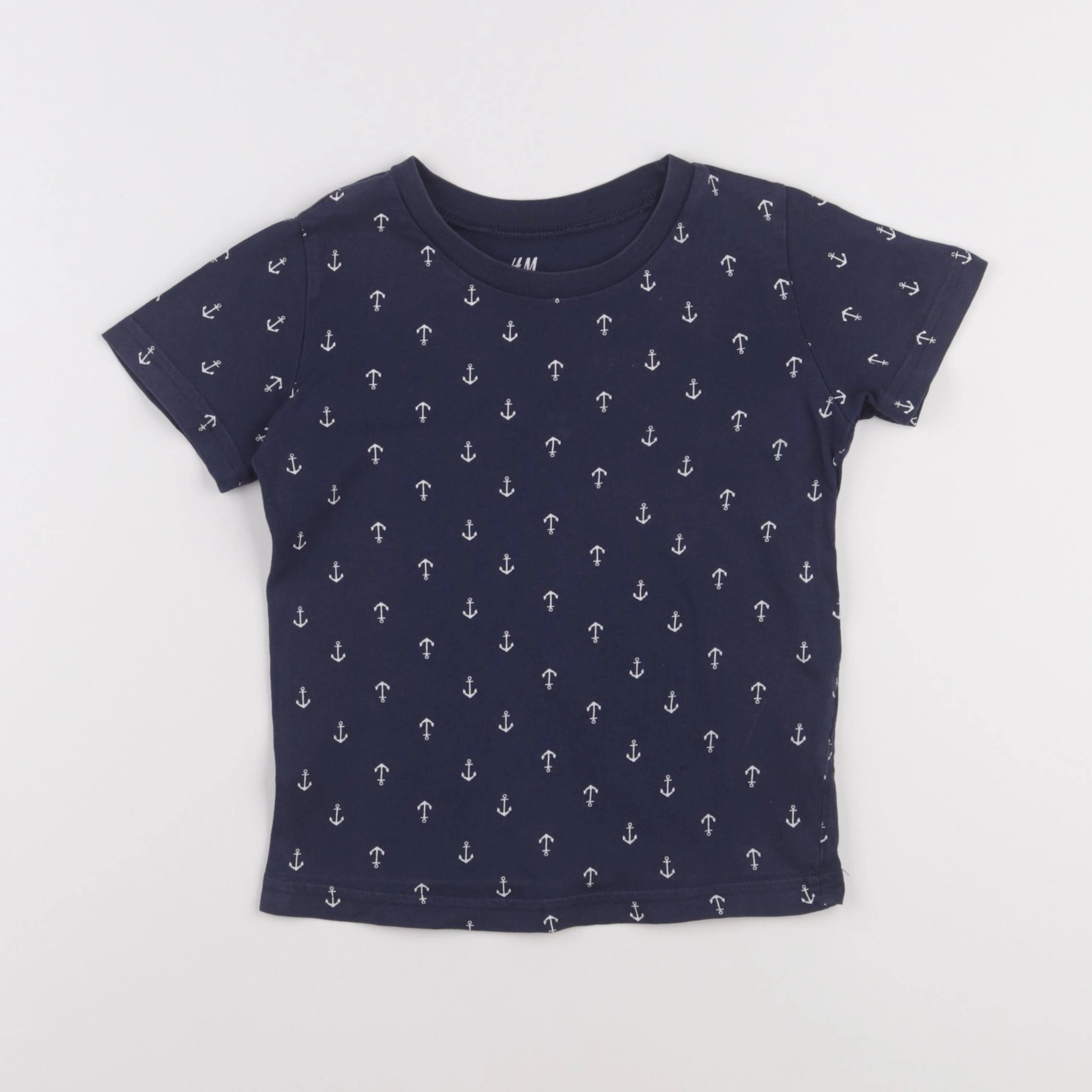 H&M - tee-shirt bleu - 2/4 ans