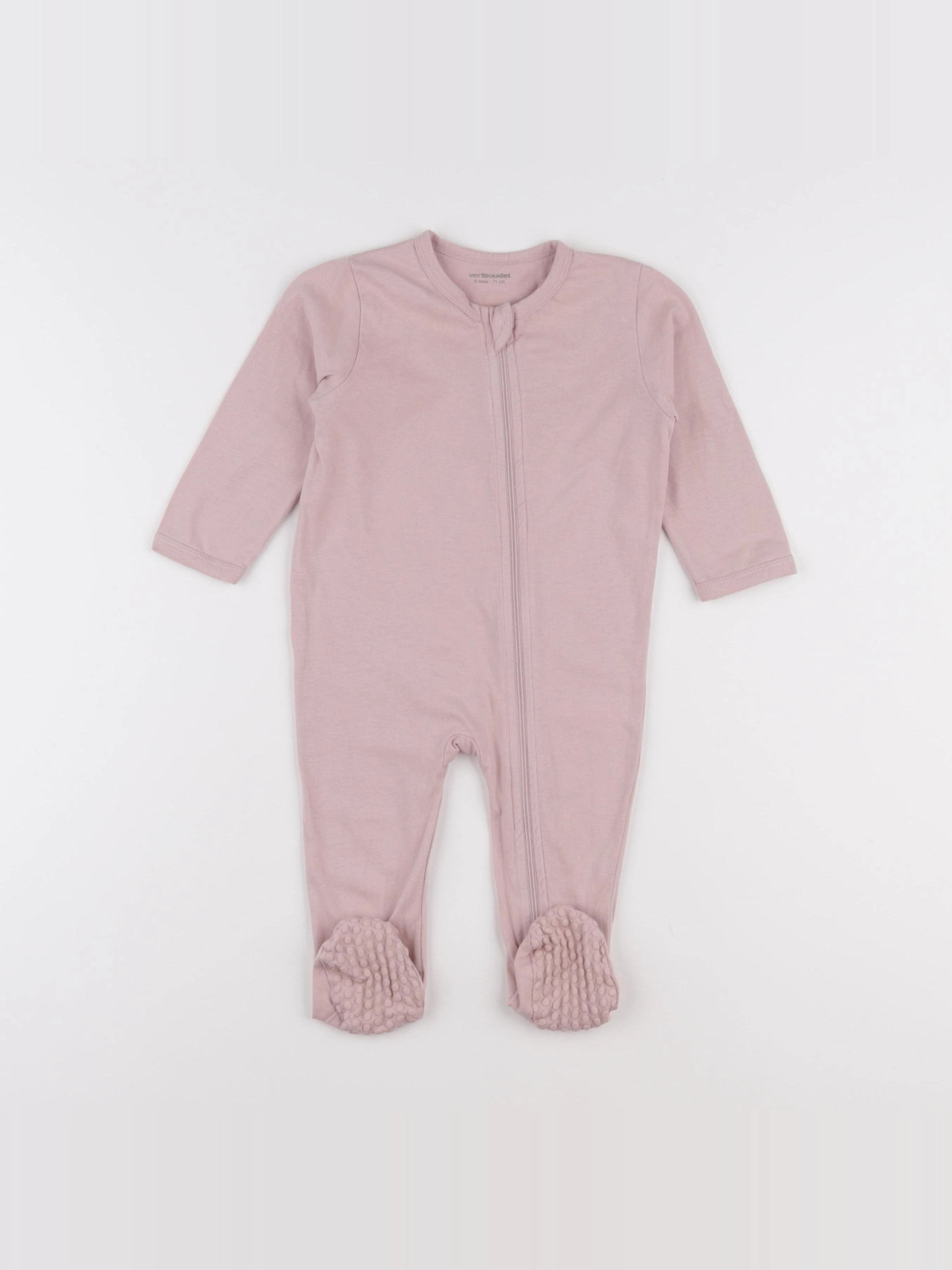 Vertbaudet - pyjama coton rose - 9 mois