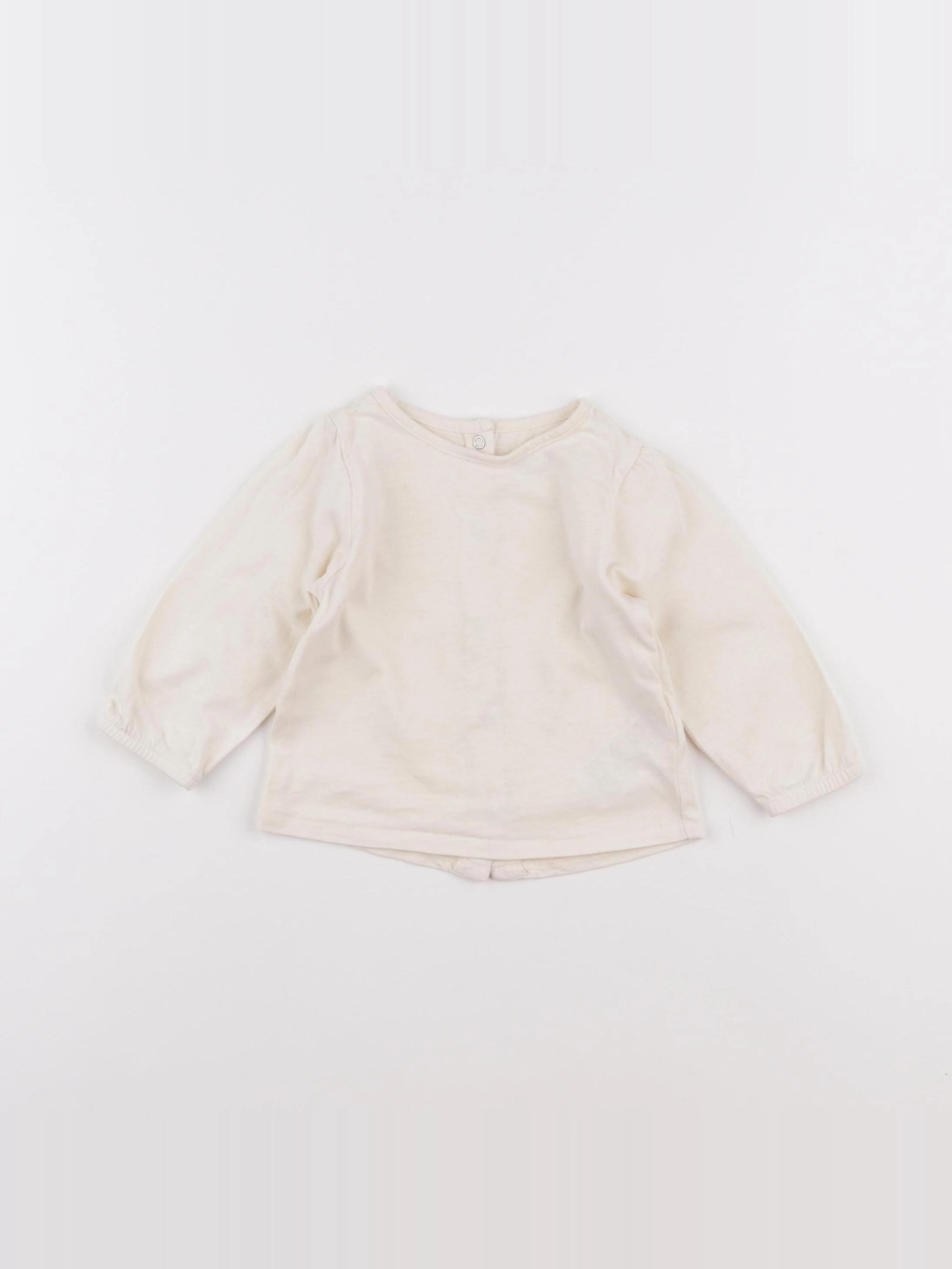 Vertbaudet - tee-shirt beige - 6 mois