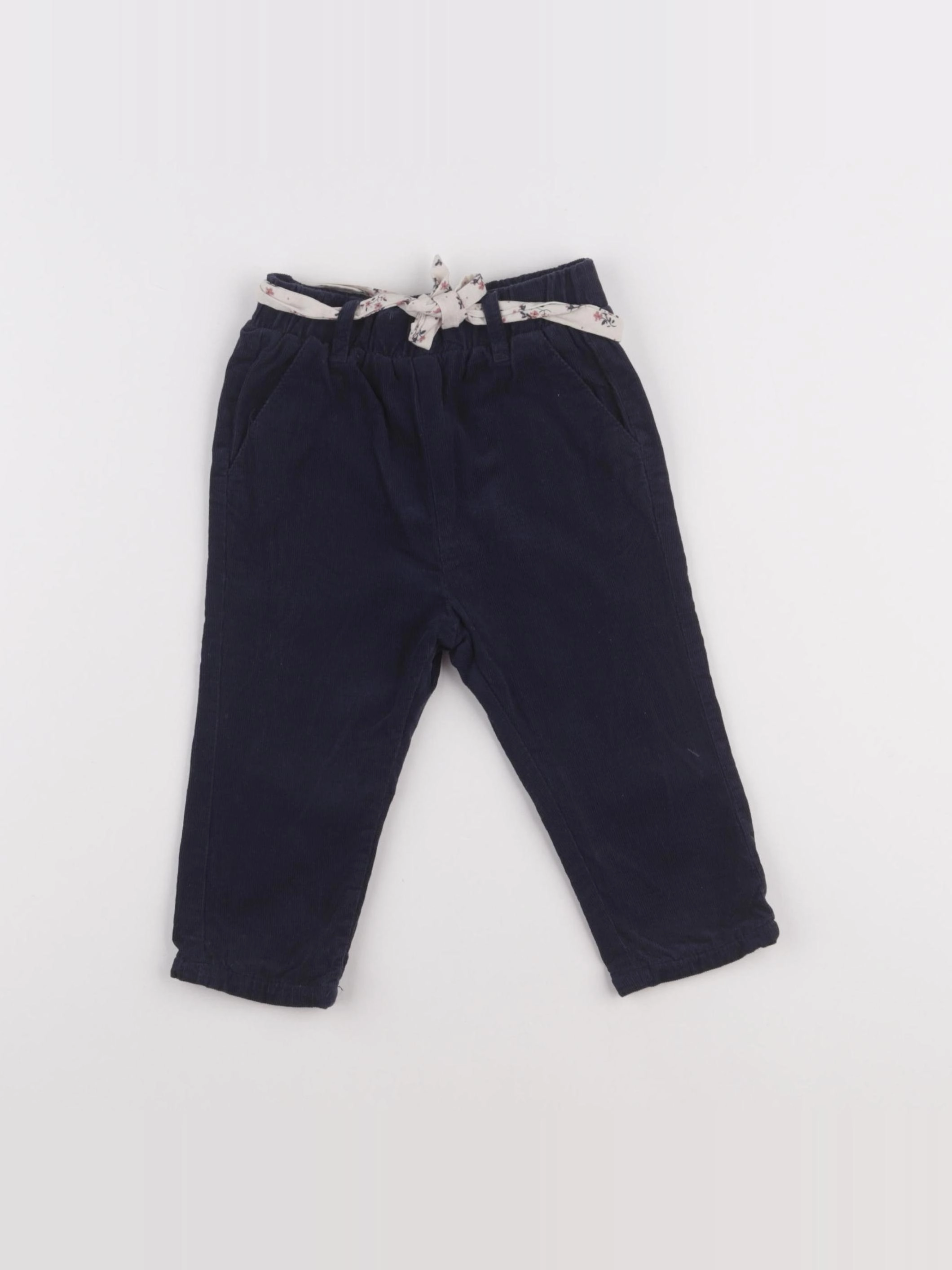 Vertbaudet - pantalon bleu - 9 mois