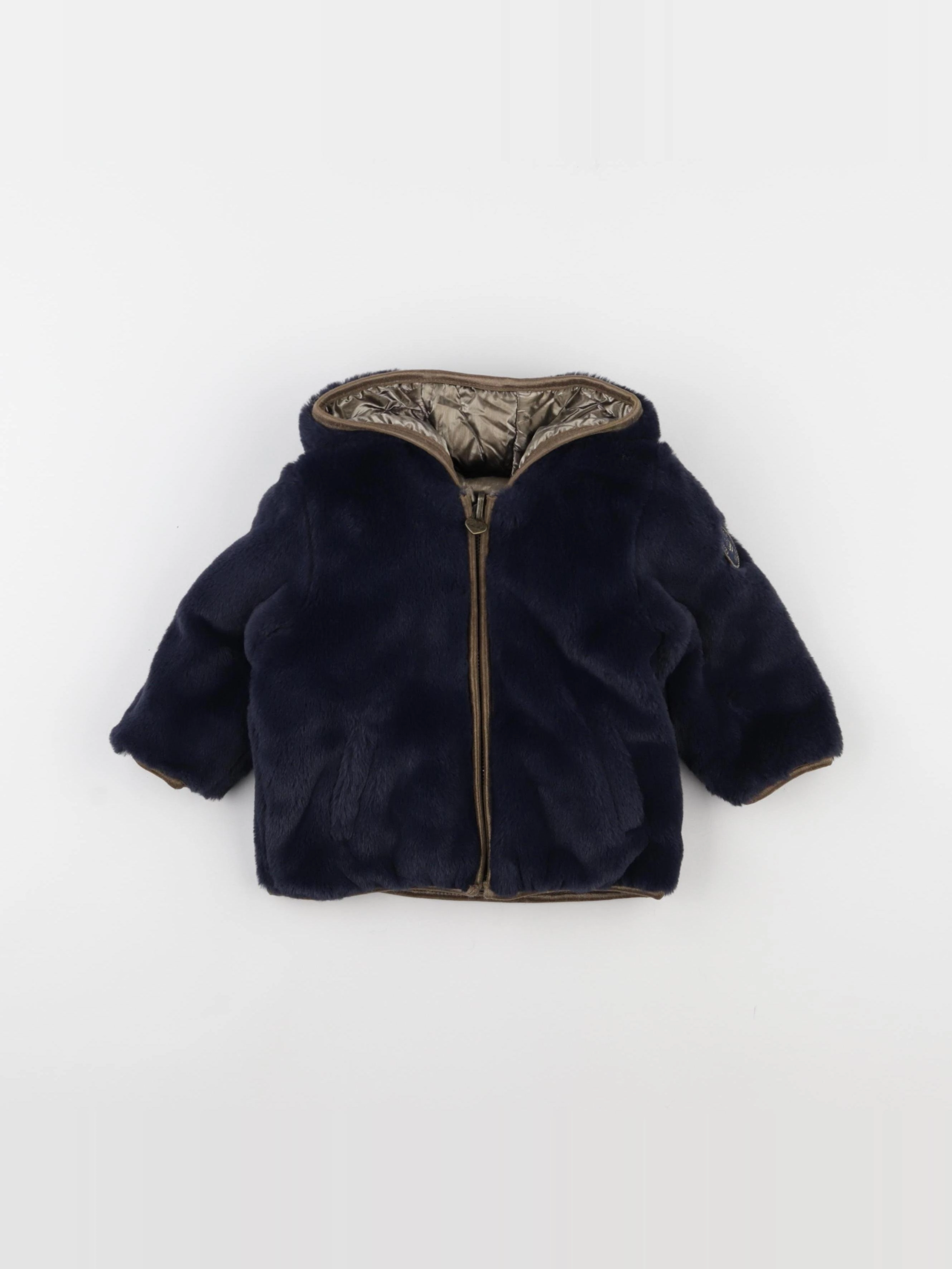 IKKS - doudoune réversible bronze, bleu - 12 mois