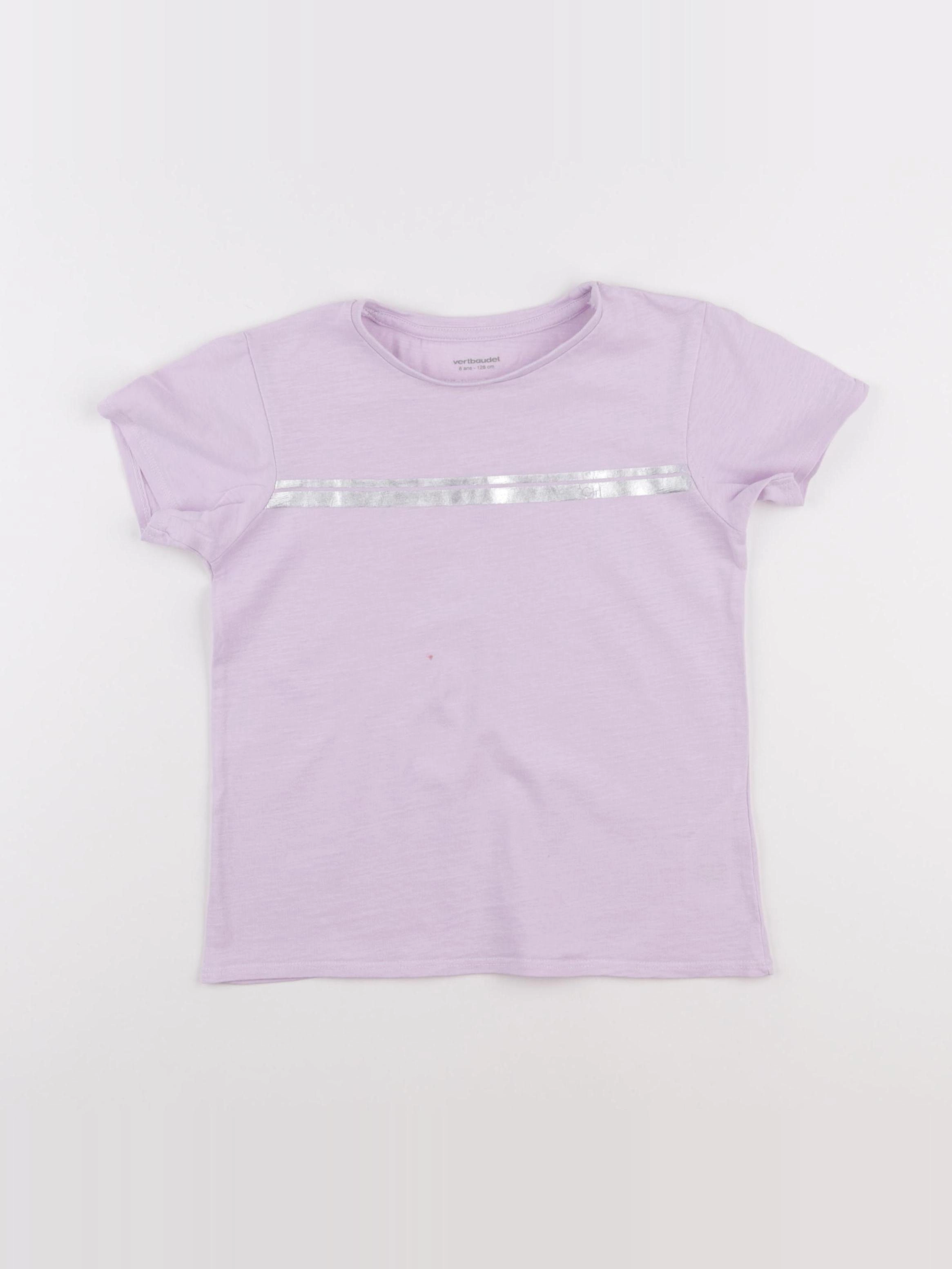 Vertbaudet - tee-shirt violet - 8 ans