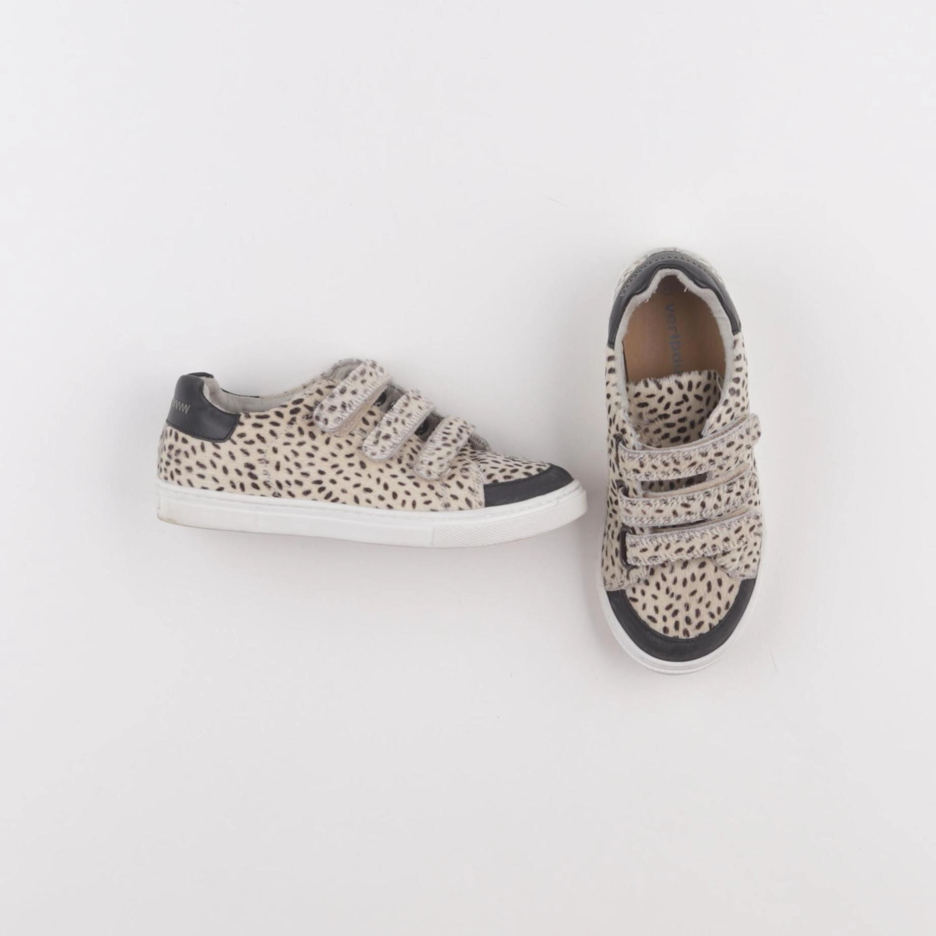 Vertbaudet - tennis à scratch/ lacets beige - pointure 31