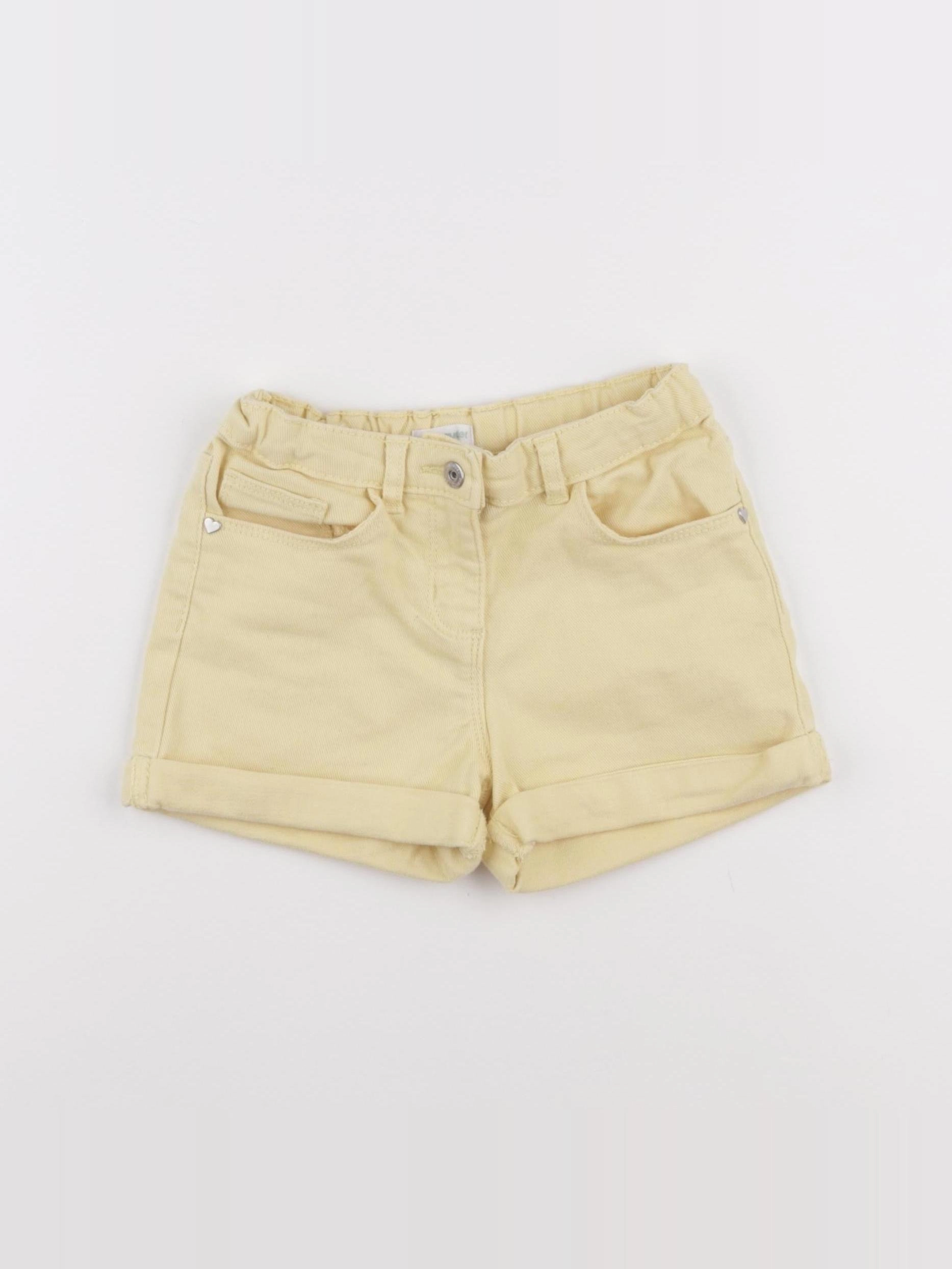 Vertbaudet - short jaune - 7 ans