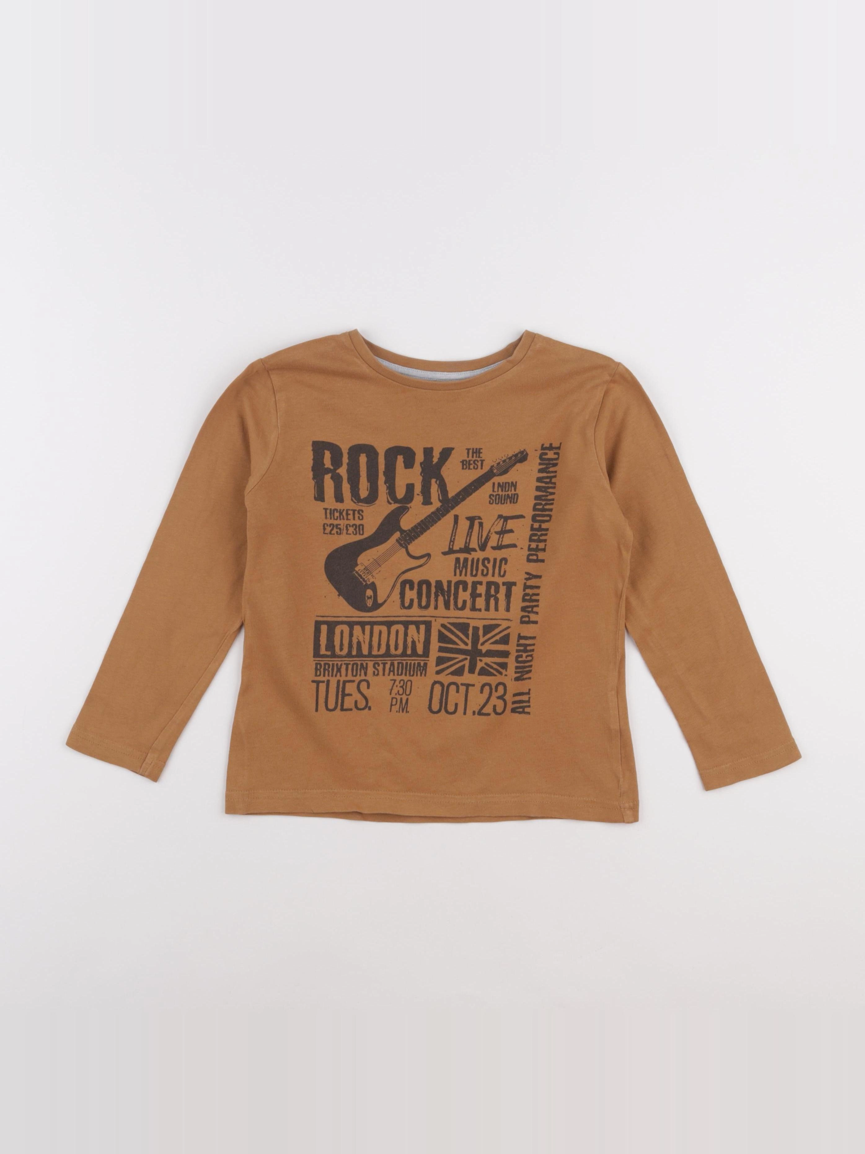 Vertbaudet - tee-shirt marron - 5 ans