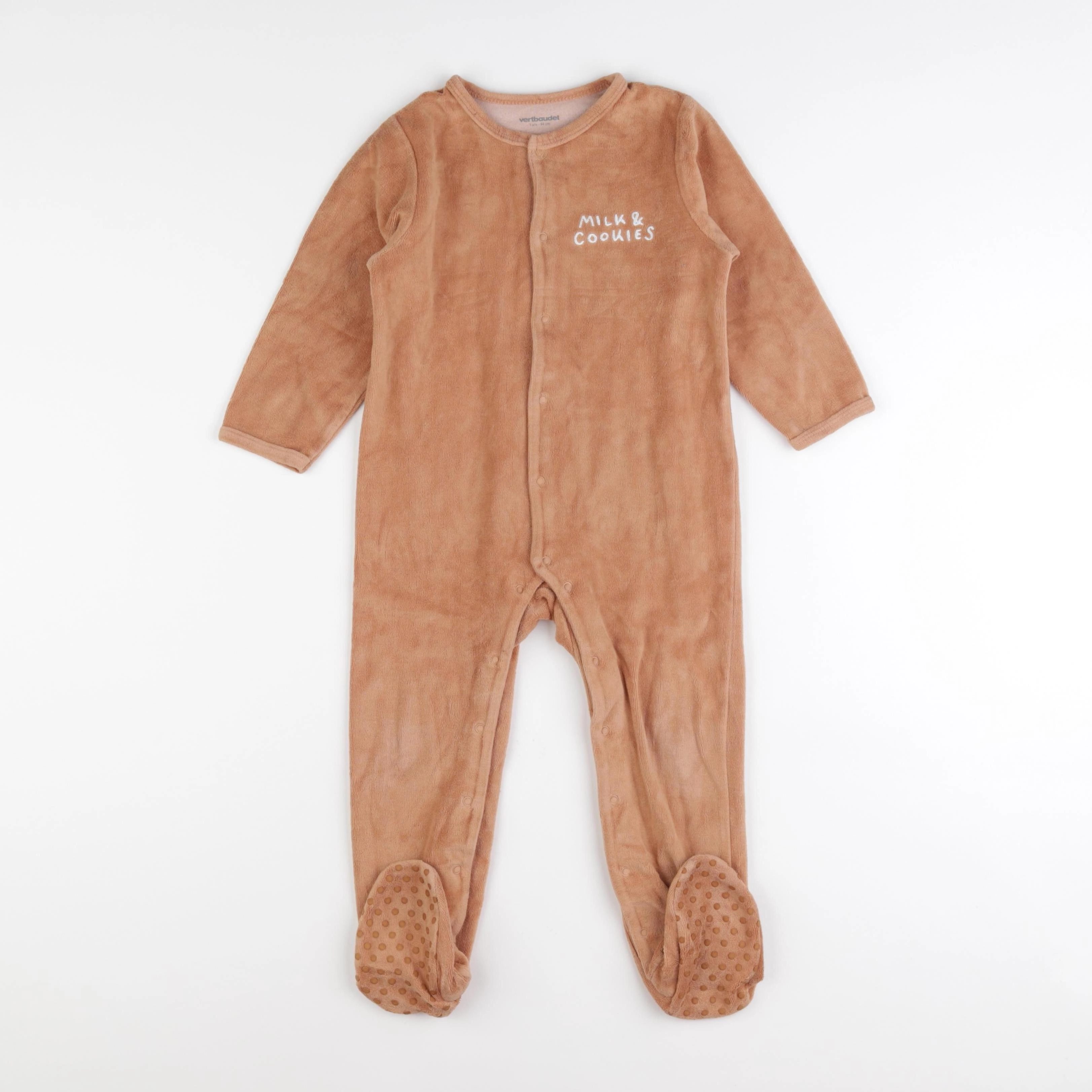 Vertbaudet - pyjama velours marron - 3 ans