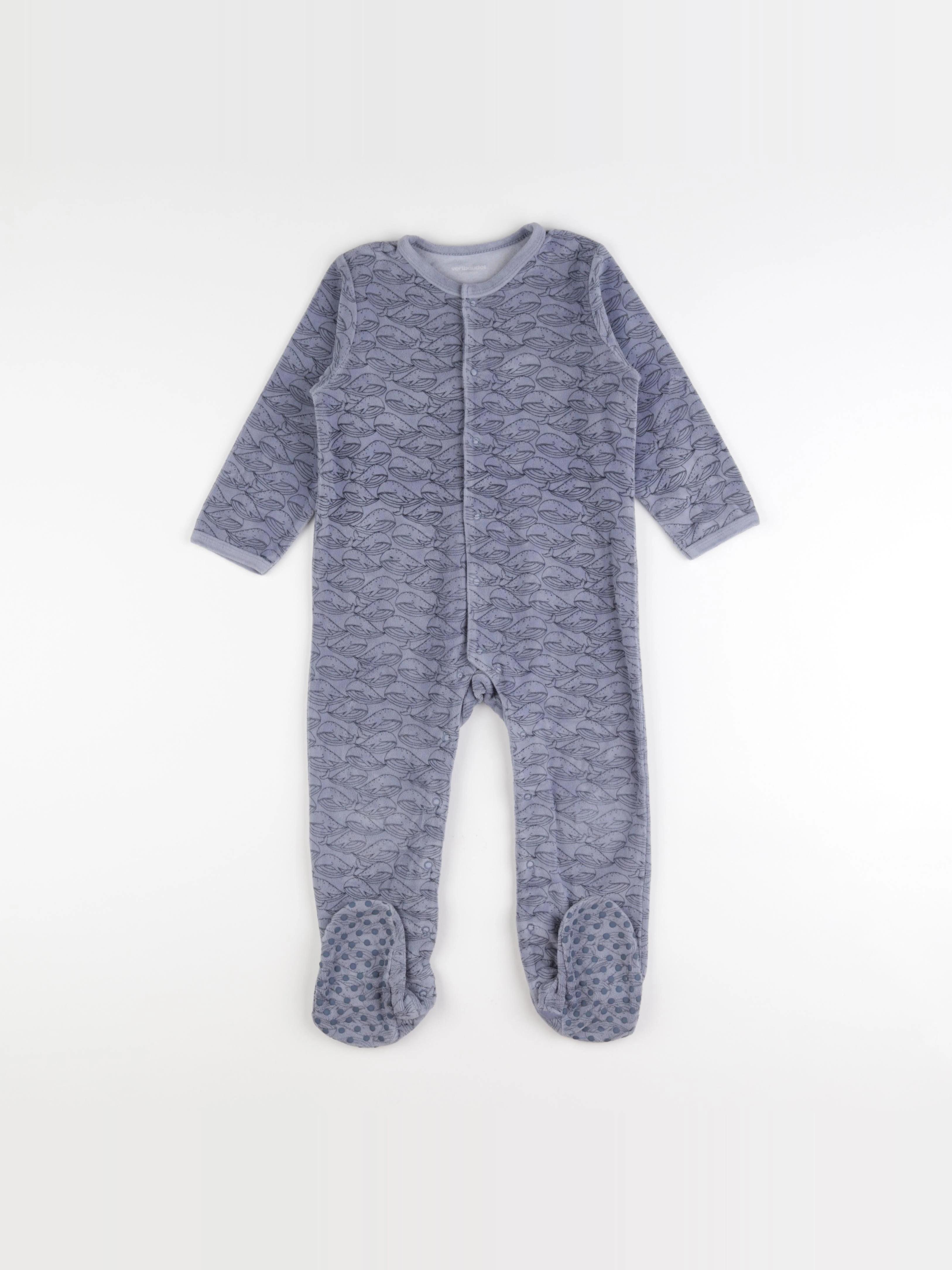 Vertbaudet - pyjama velours bleu - 3 ans