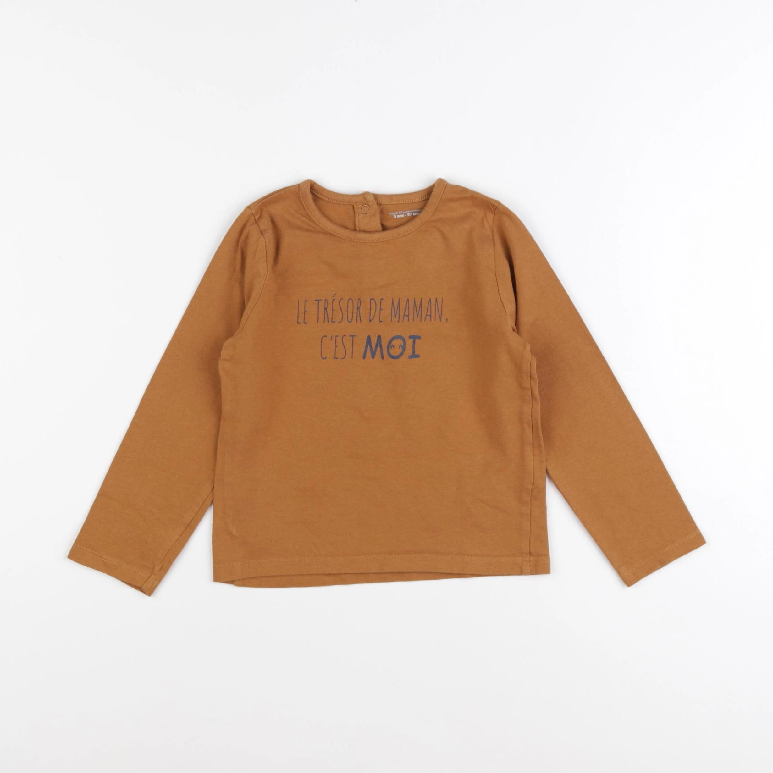 Vertbaudet - tee-shirt marron - 3 ans