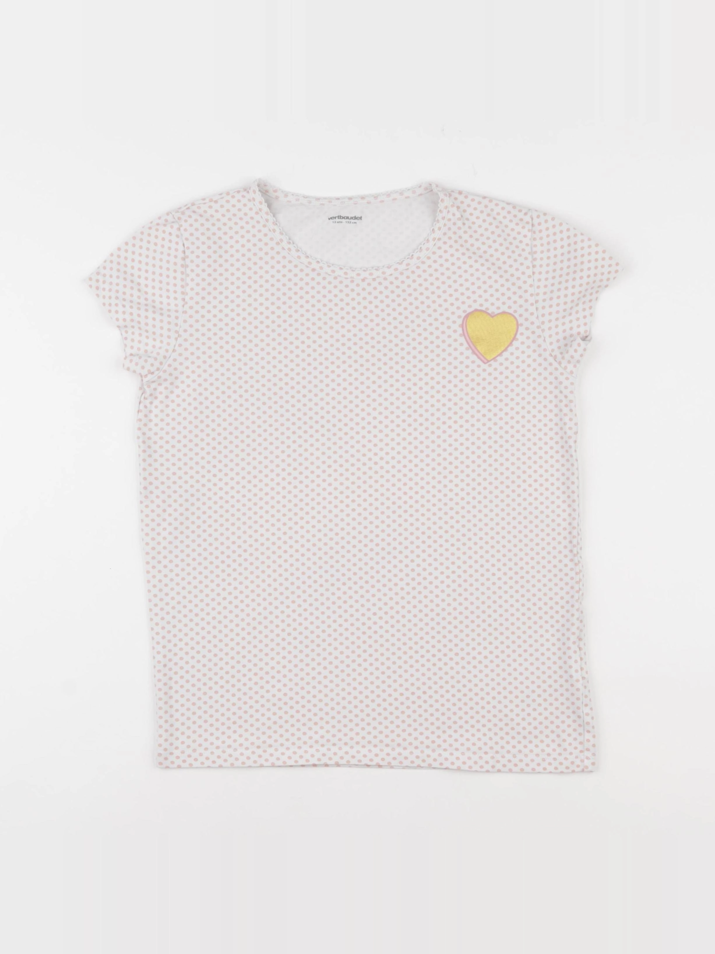 Vertbaudet - maillot de corps rose, blanc - 12 ans