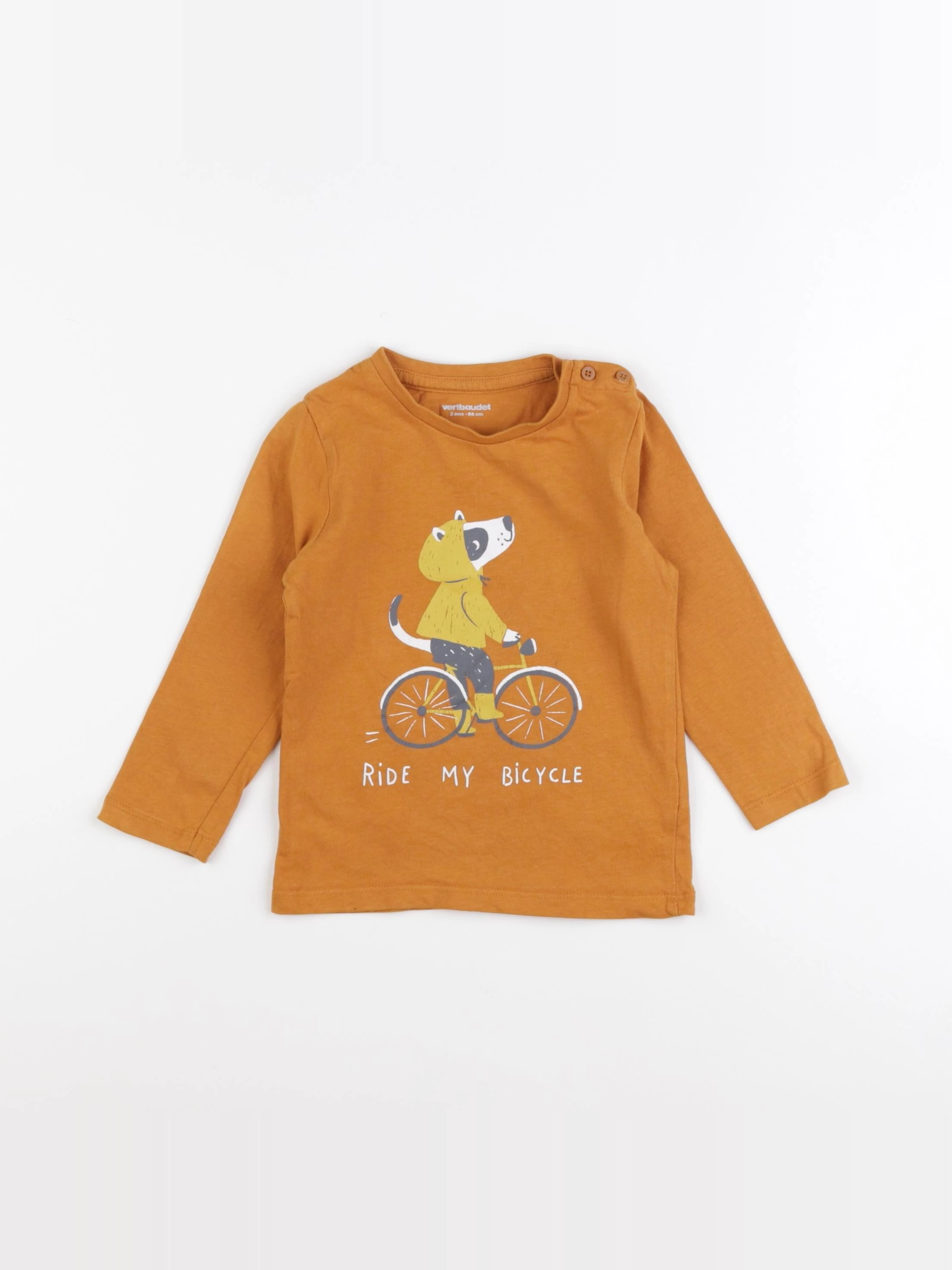 Vertbaudet - tee-shirt jaune - 2 ans