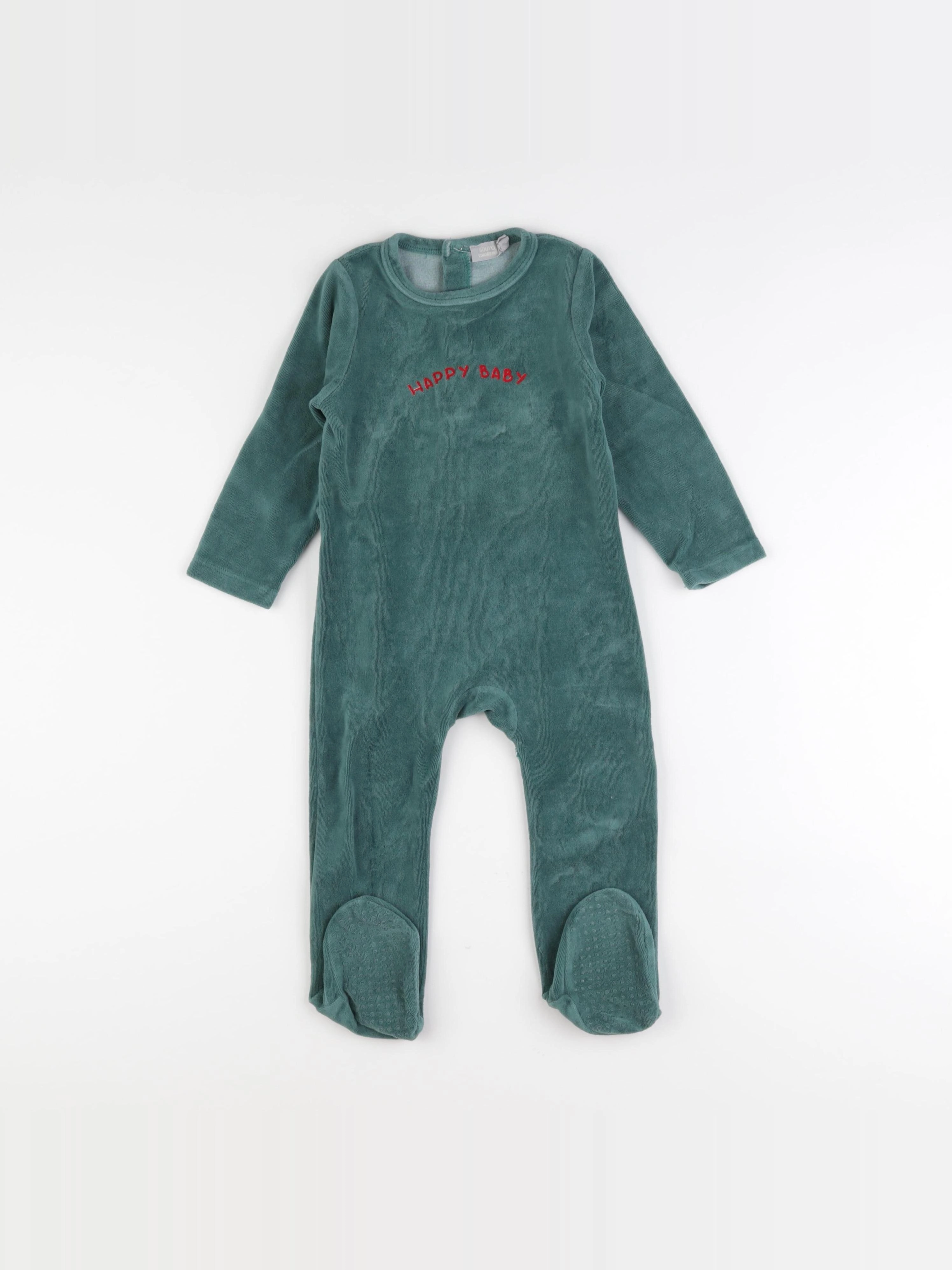 Boutchou - pyjama velours vert - 24 mois