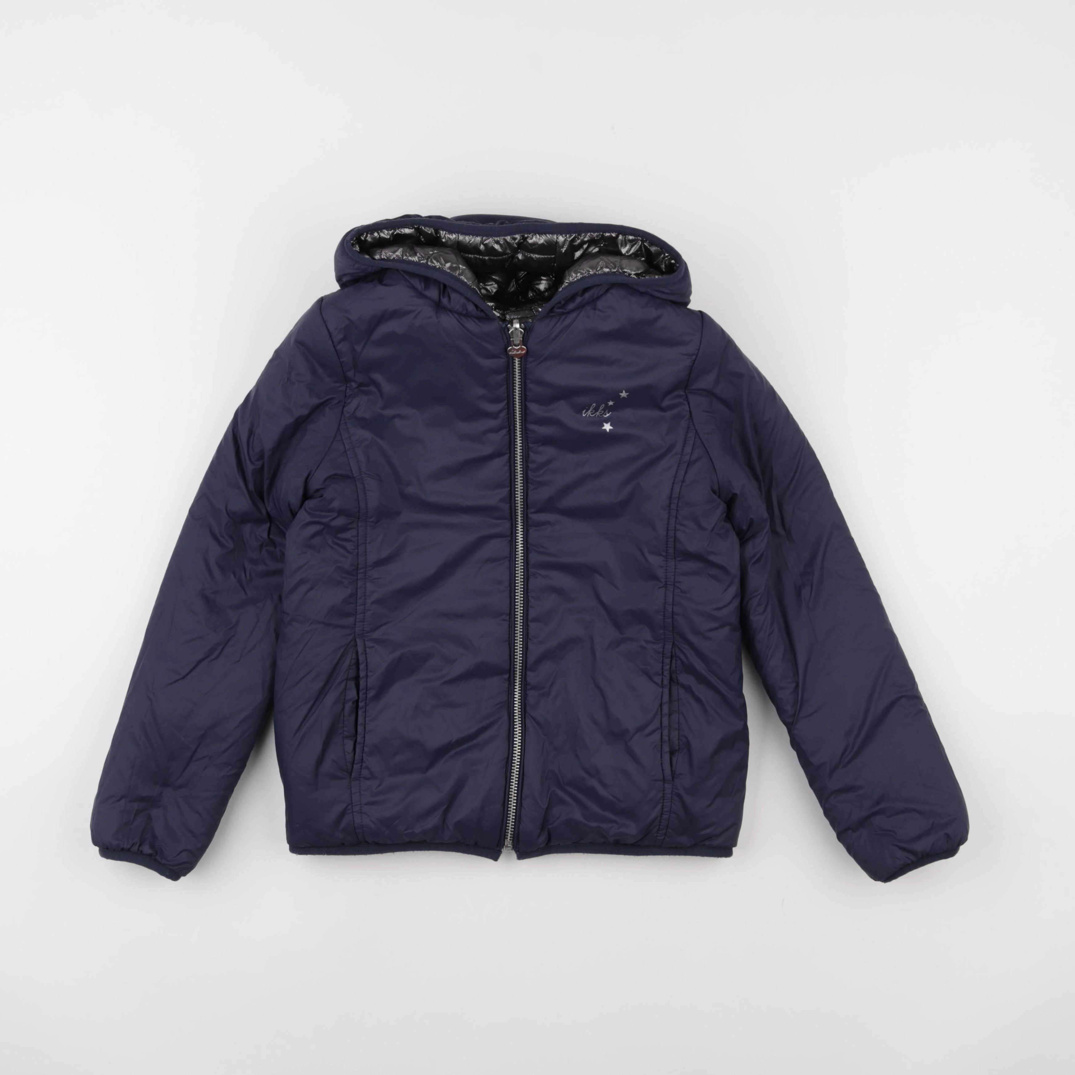 IKKS - doudoune réversible argent - 8 ans