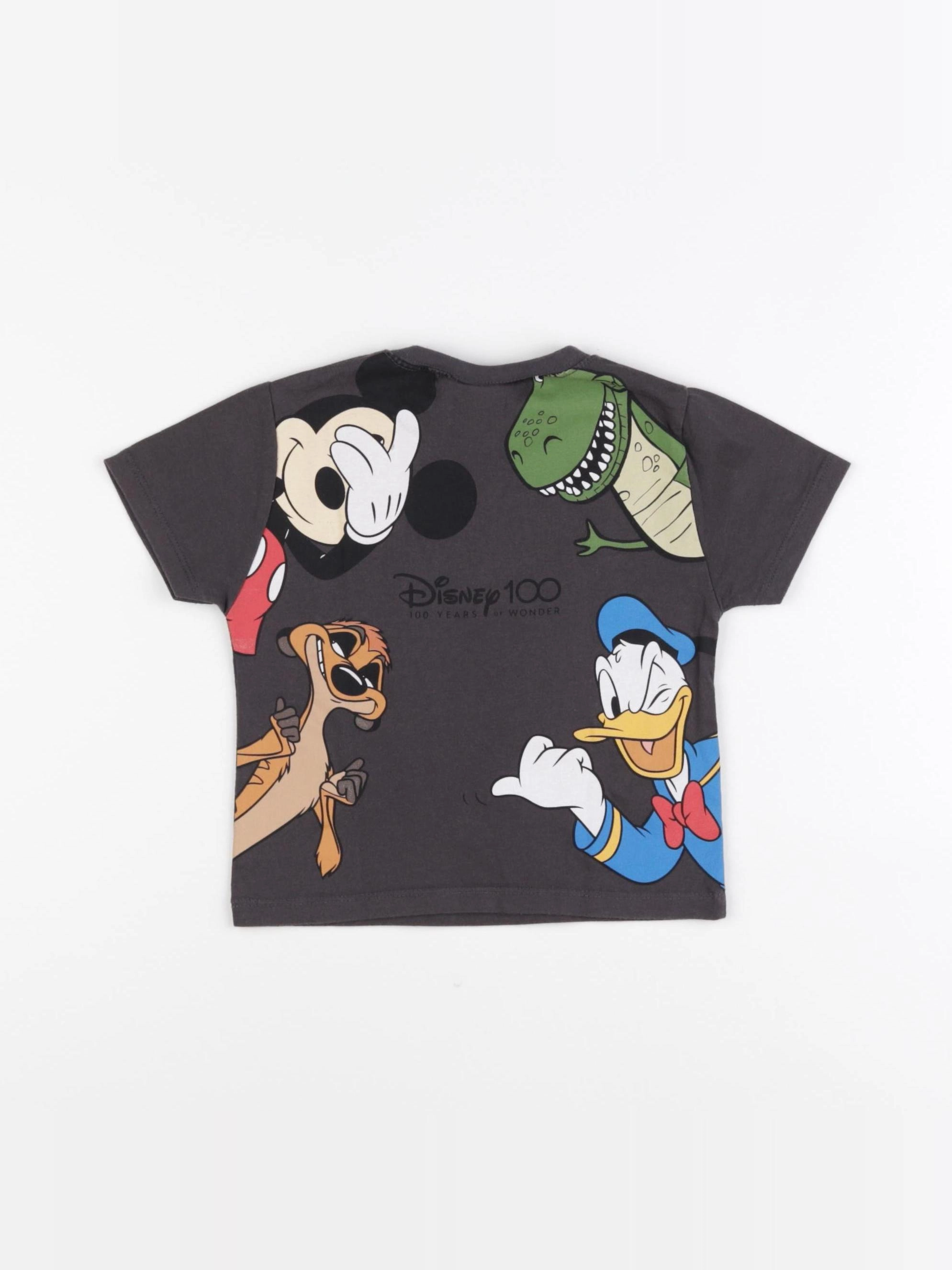 Zara - tee-shirt imprimé au dos marron - 9/12 mois