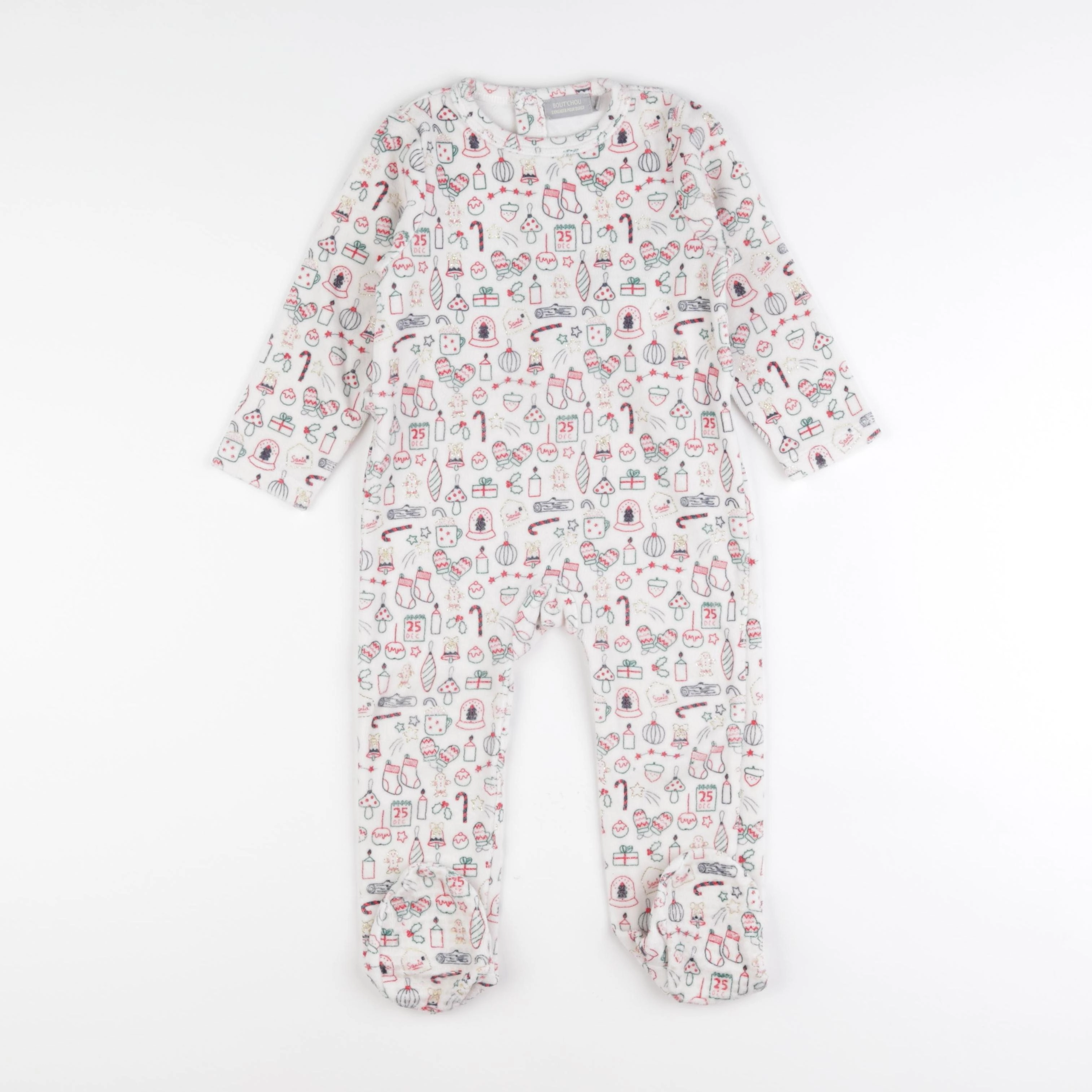 Boutchou - pyjama velours multicolore - 24 mois
