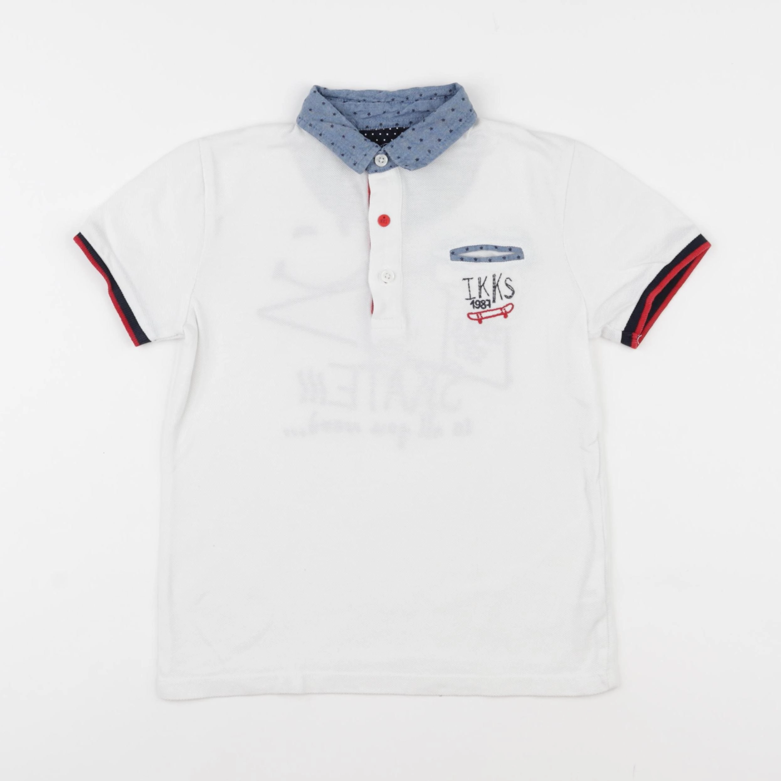 IKKS - polo blanc - 6 ans