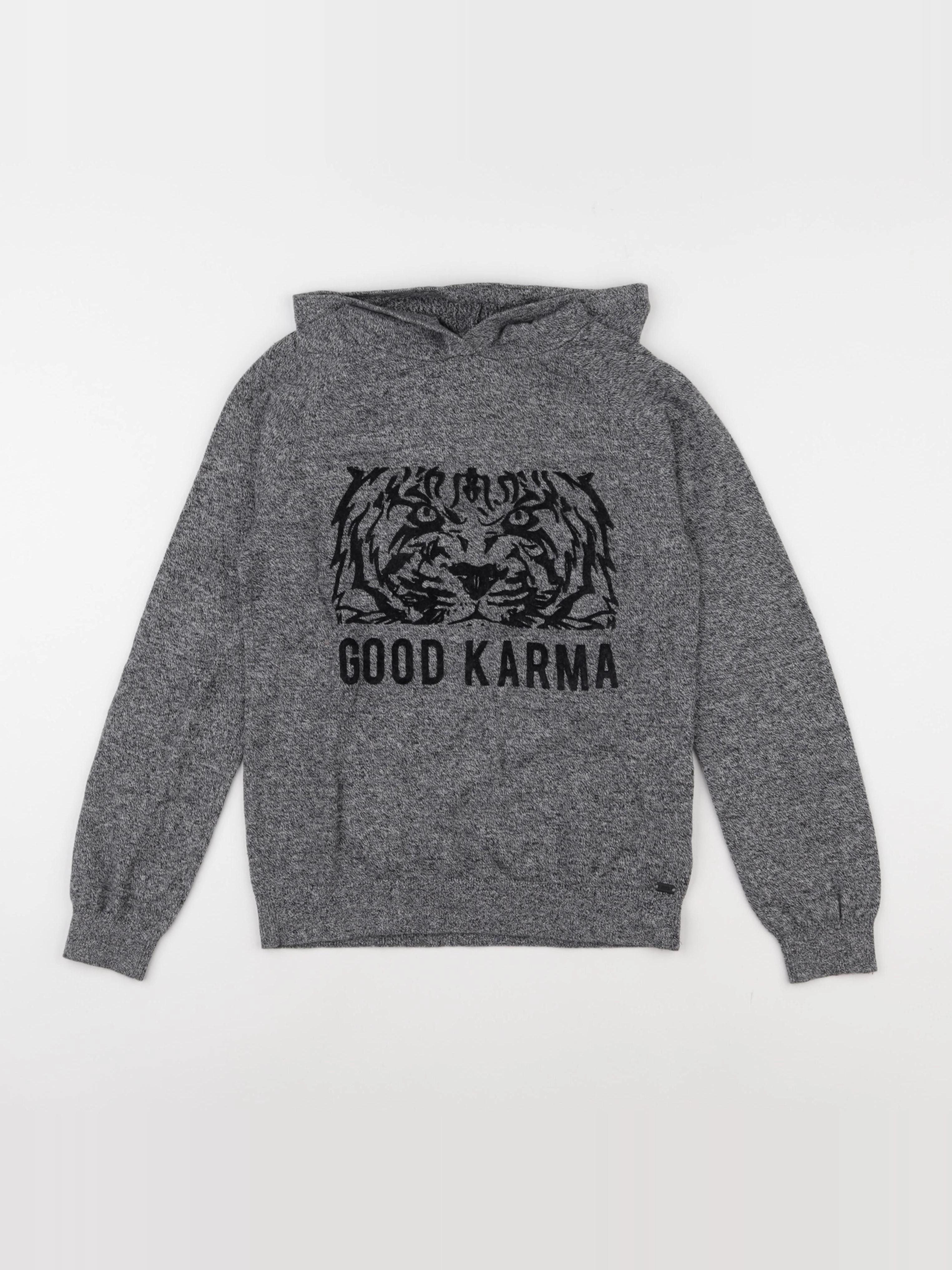 IKKS - pull gris - 10 ans
