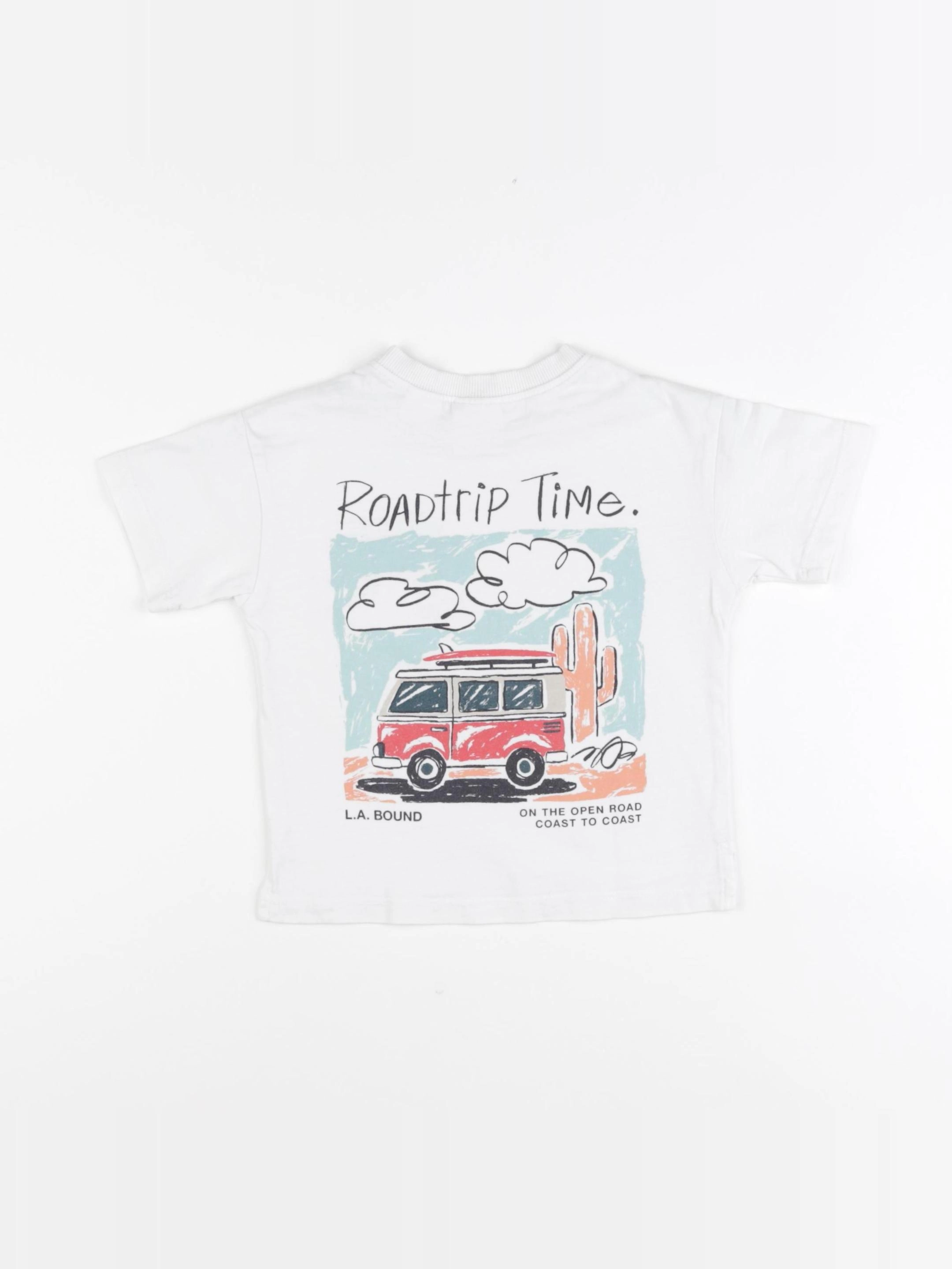 Zara - tee-shirt imprimé au dos blanc - 9/12 mois