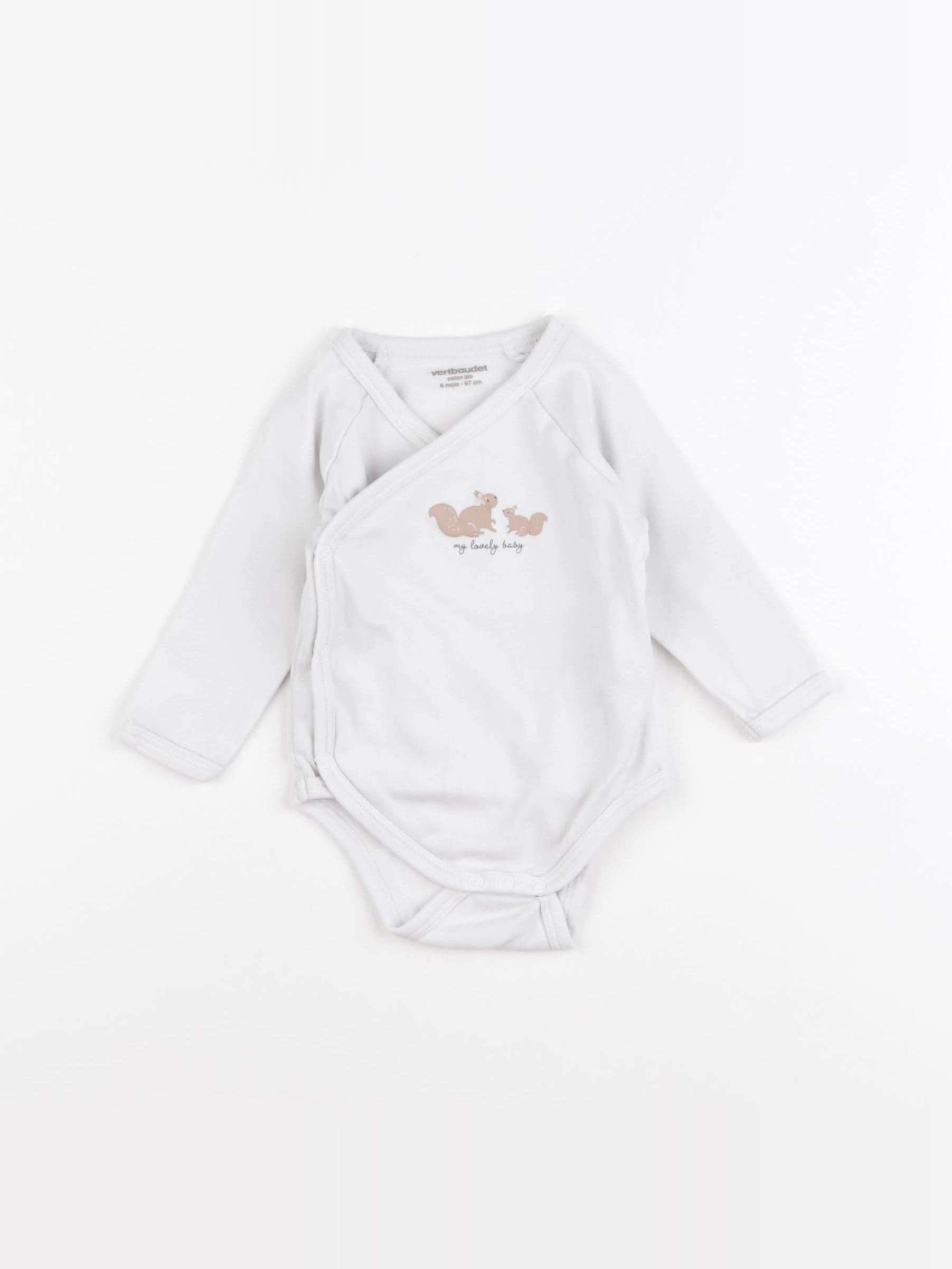 Vertbaudet - body beige - 6 mois