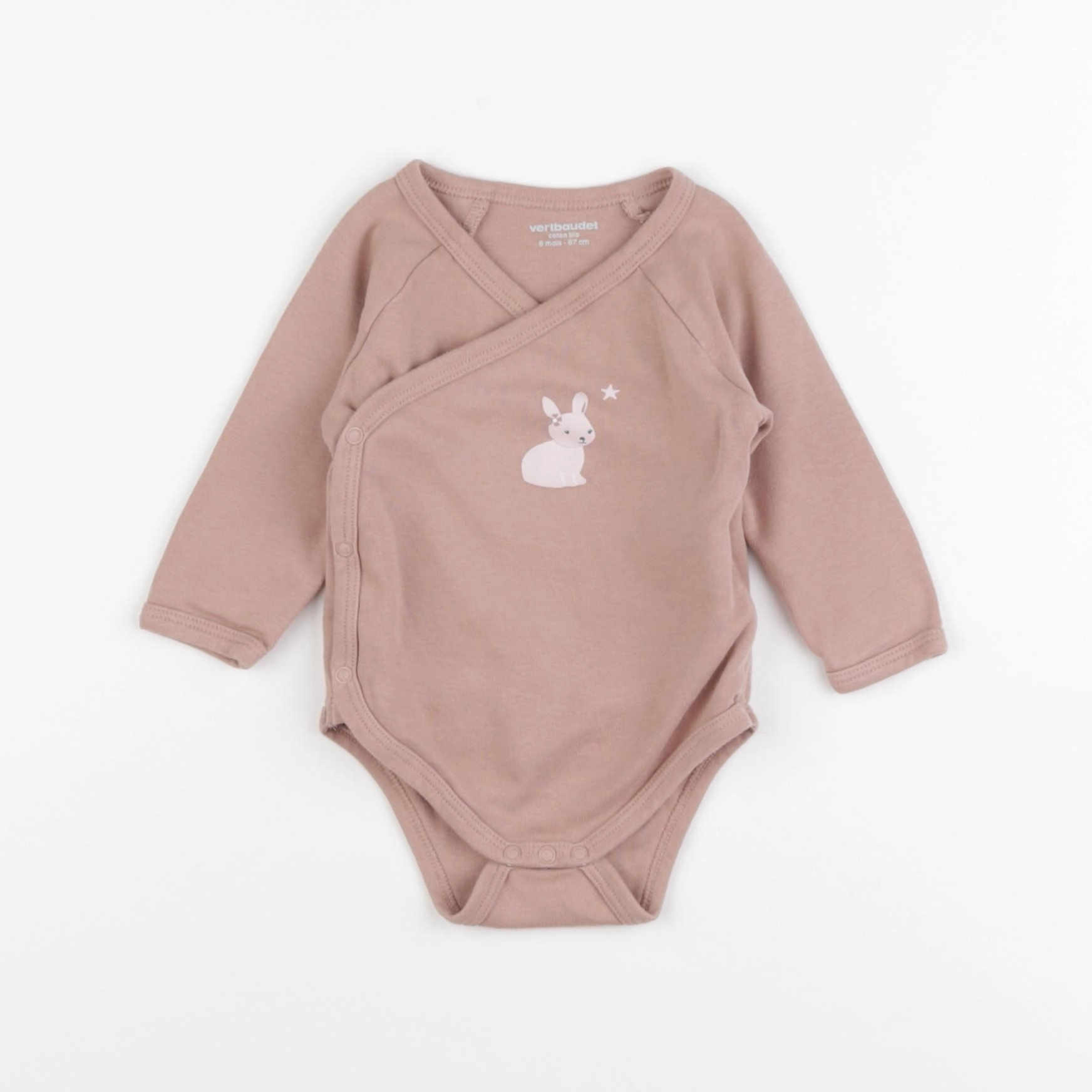 Vertbaudet - body marron - 6 mois