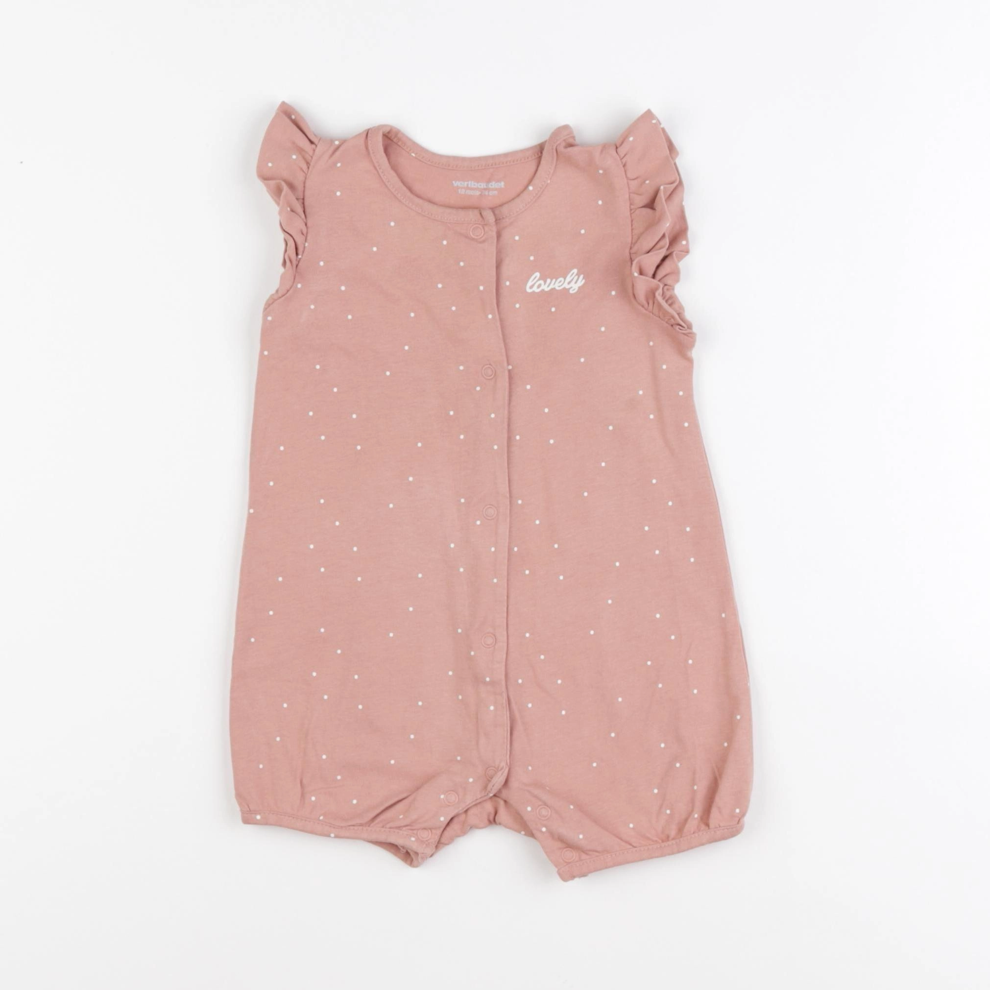 Vertbaudet - pyjama coton rose - 12 mois